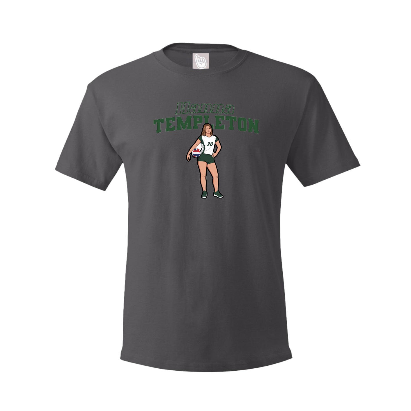 Tee — Name Arch in Grey