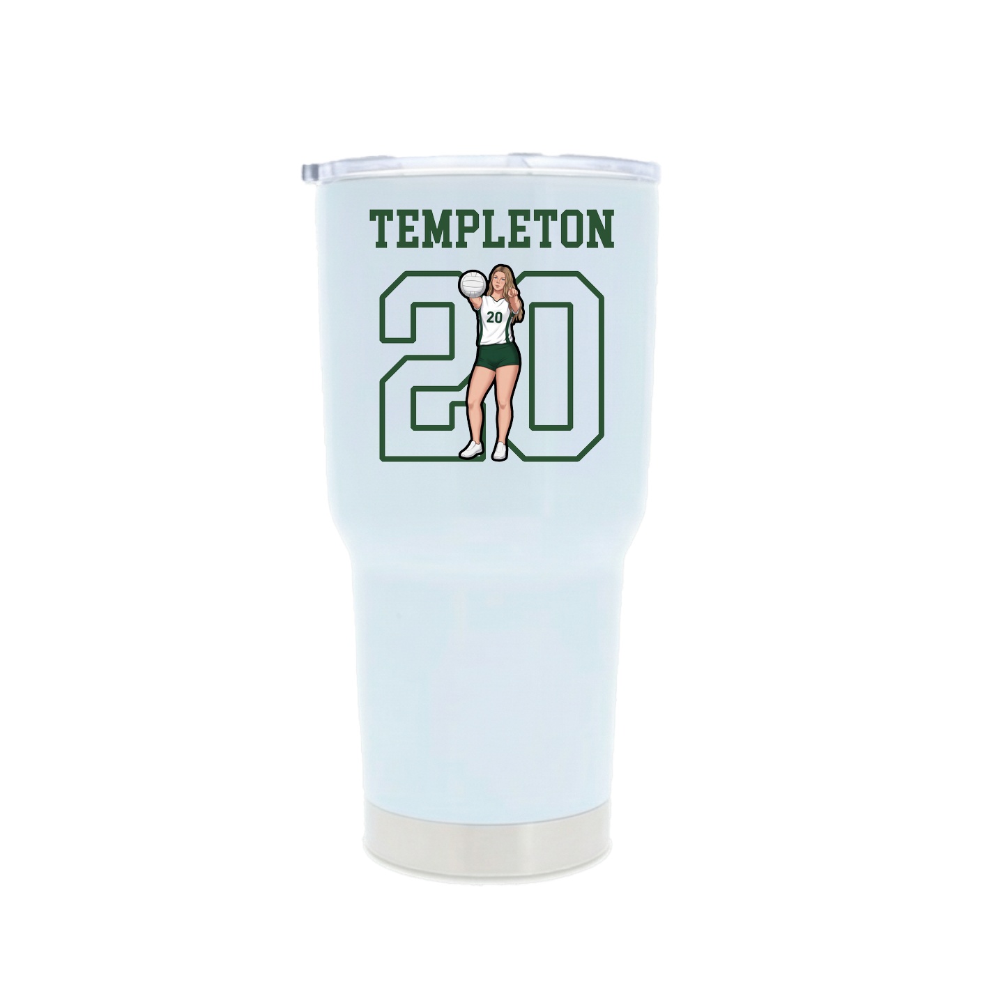 30oz Stainless Steel Tumbler — Shirsey in White