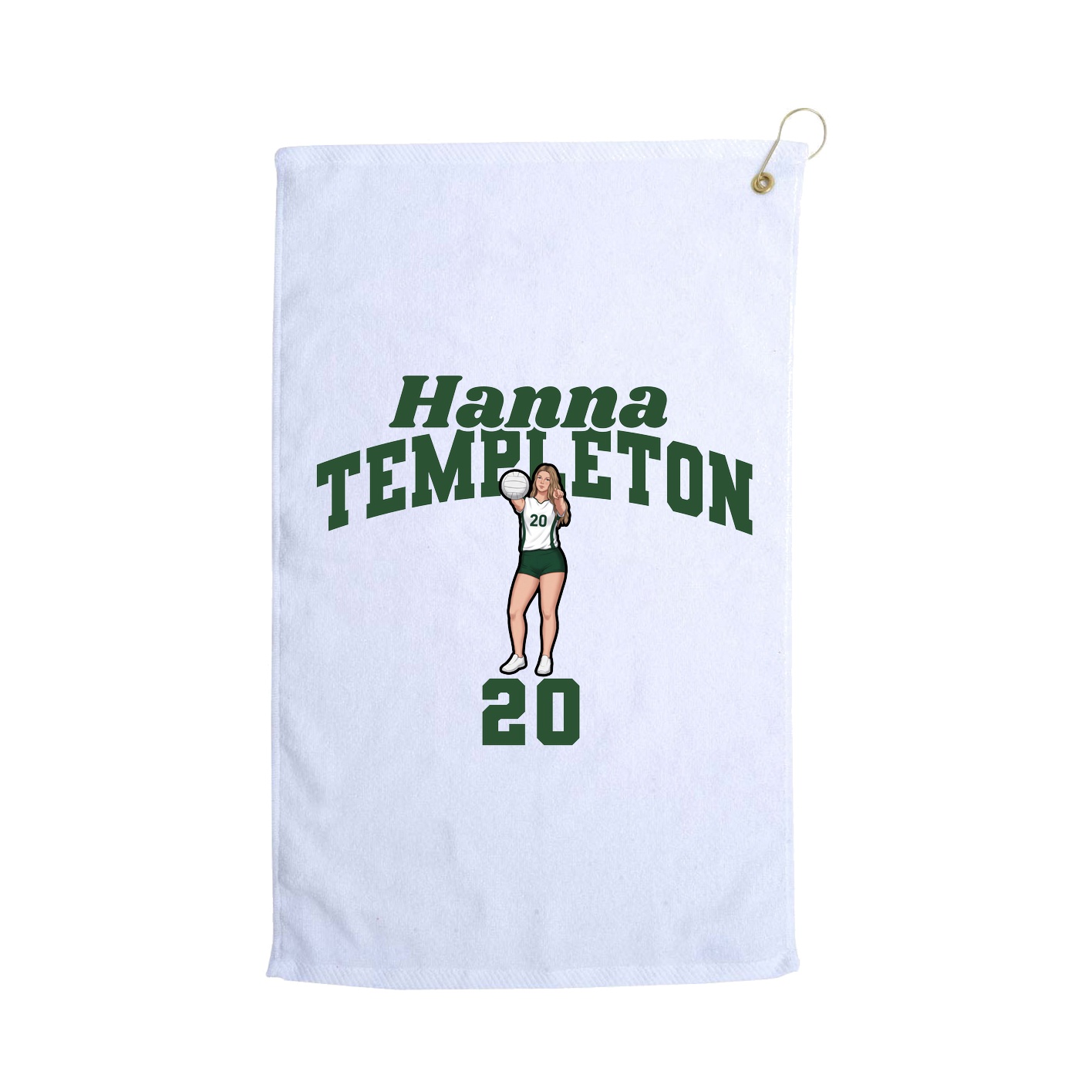Golf Towel — Signature Arch in White
