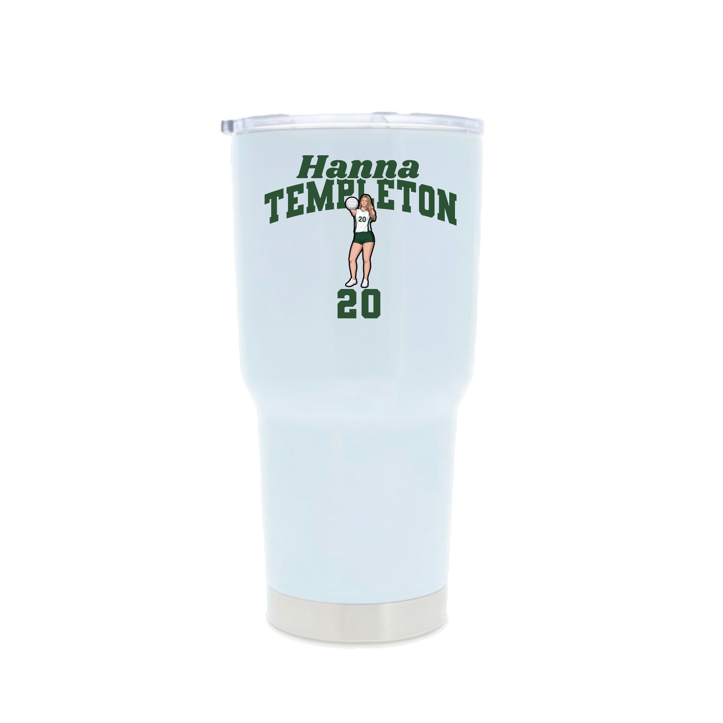30oz Stainless Steel Tumbler — Signature Arch in White