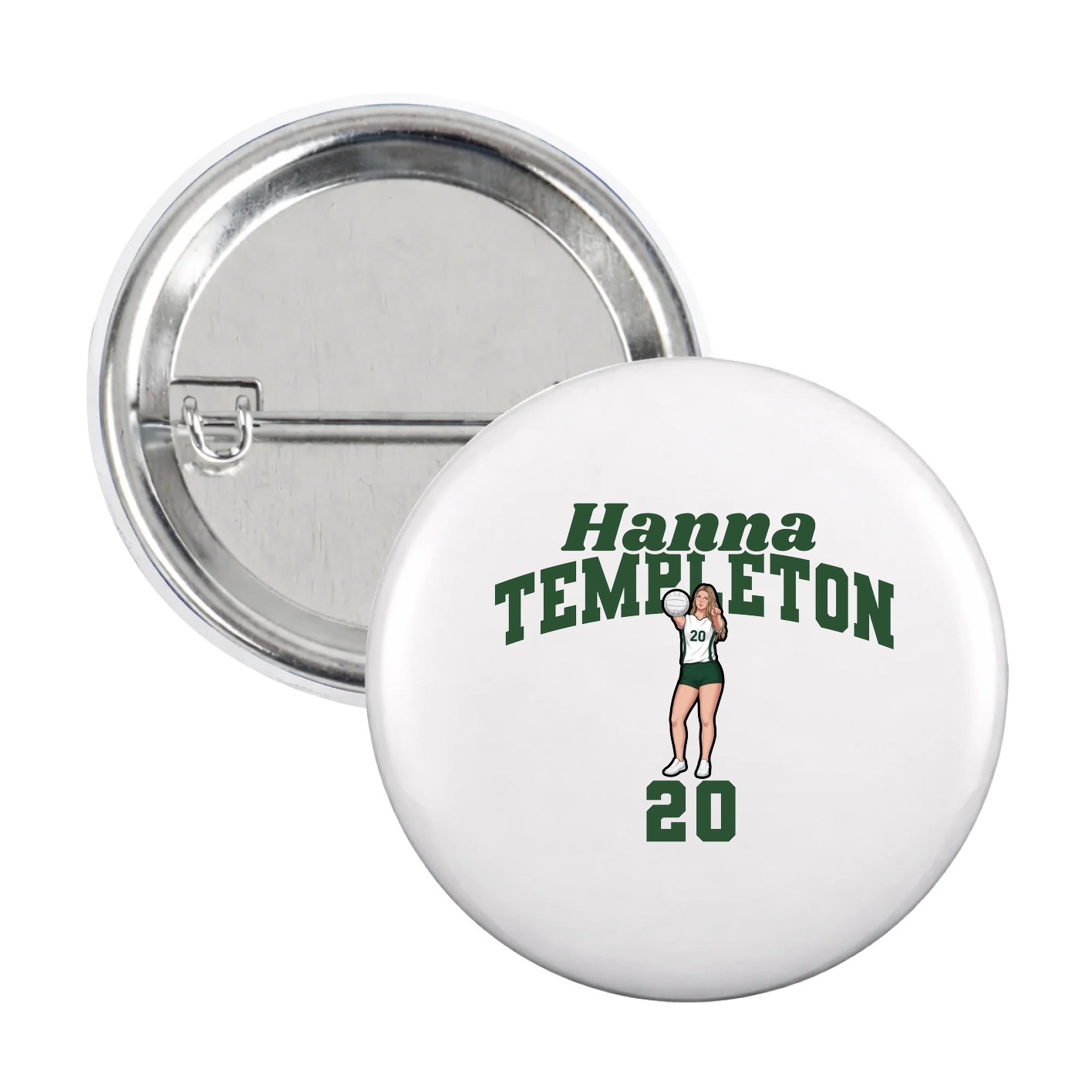 Game Day Button — Signature Arch in White
