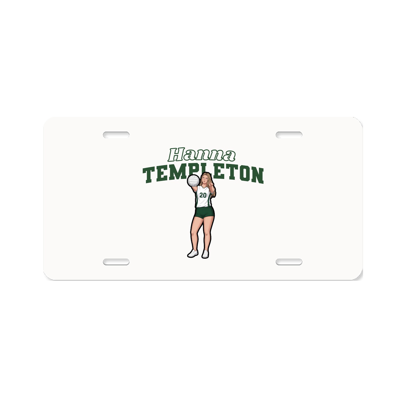 License Plate — Name Arch in Classic