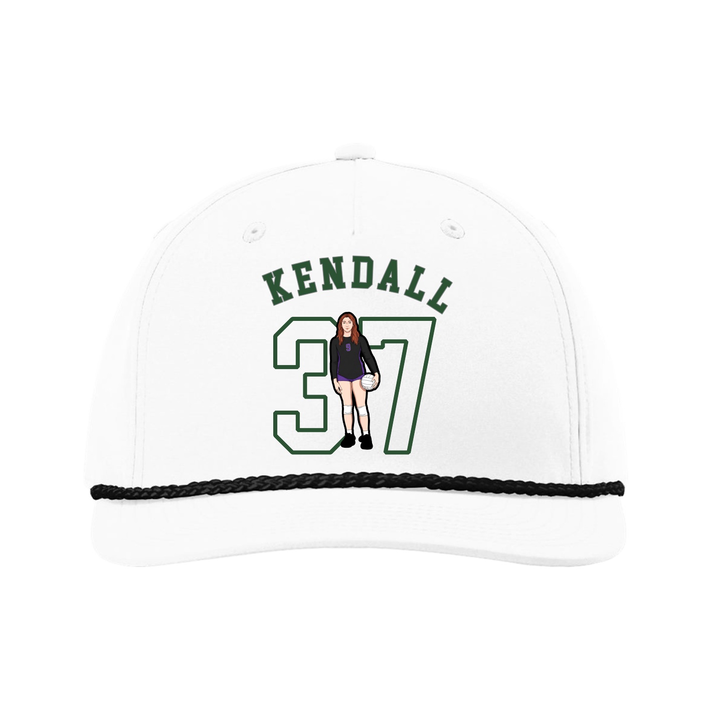 Five-Panel Classic Rope Cap — Shirsey Arch in White