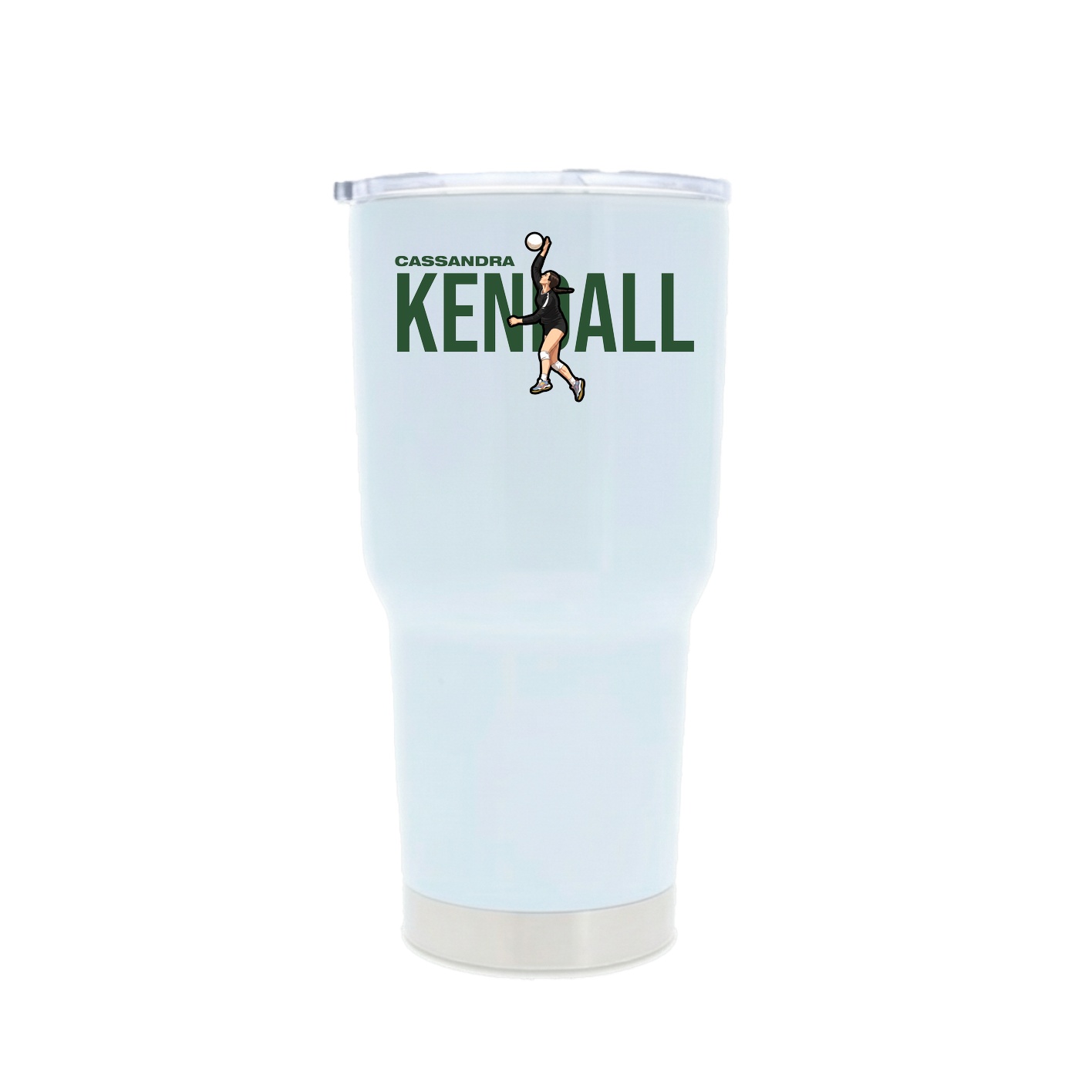 30oz Stainless Steel Tumbler — Player Name in White