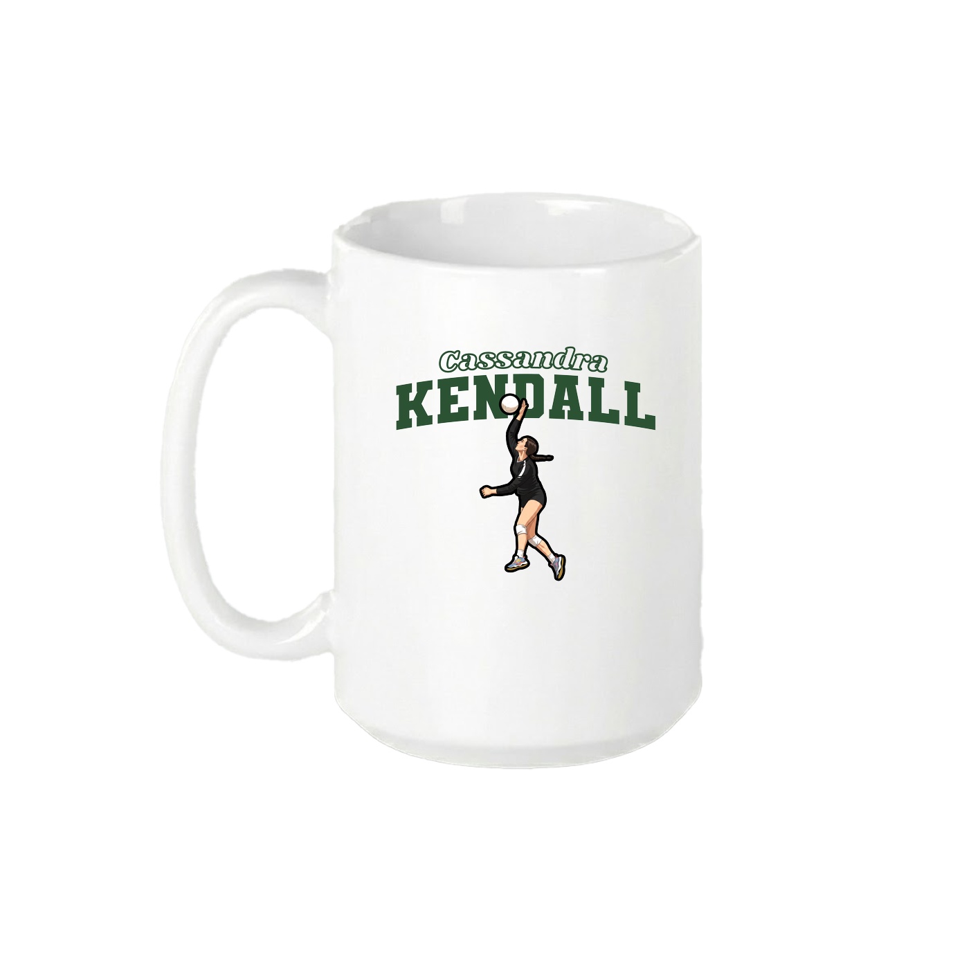 15oz Coffee Mug — Name Arch in White
