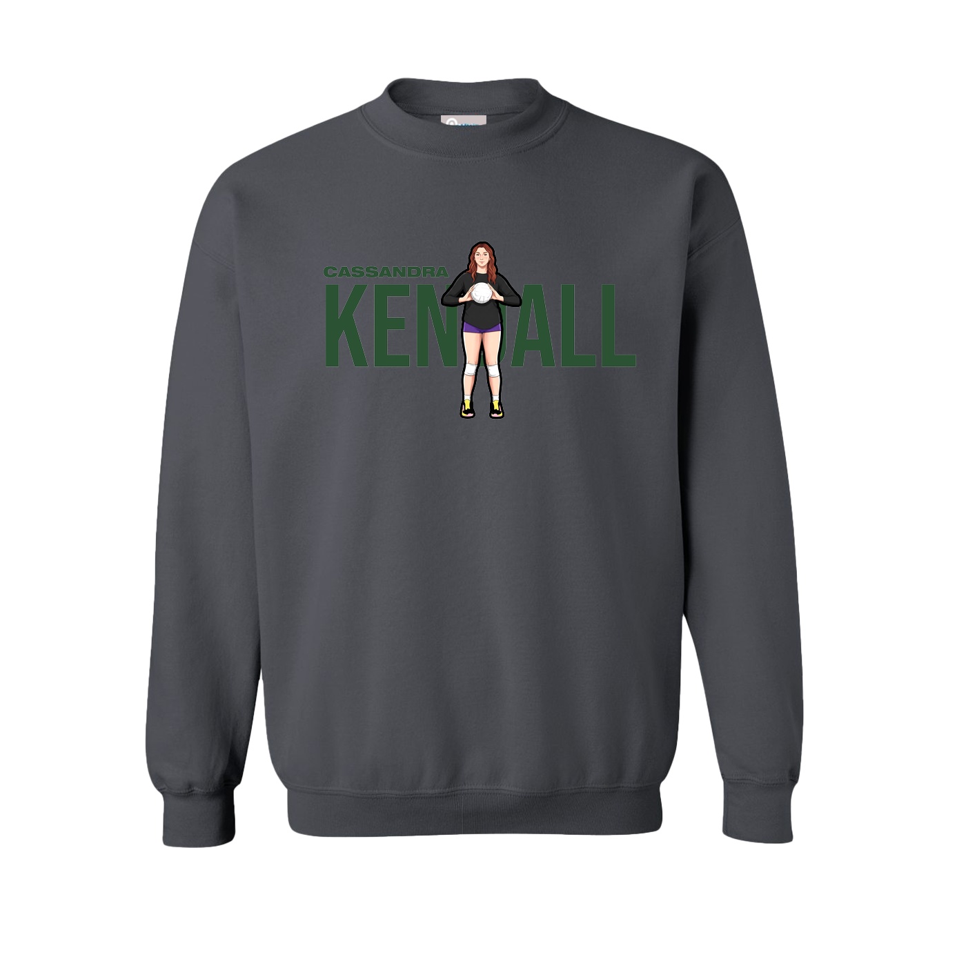Fleece Crew — Player Name in Grey