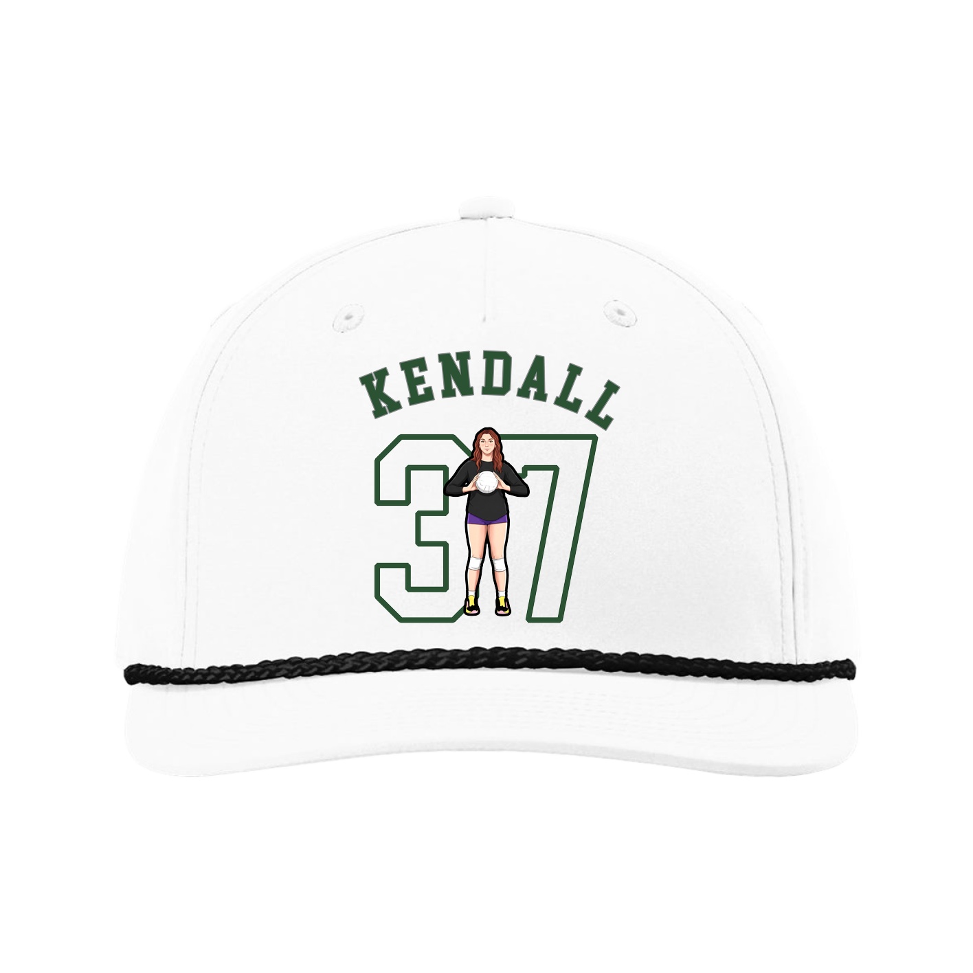 Five-Panel Classic Rope Cap — Shirsey Arch in White