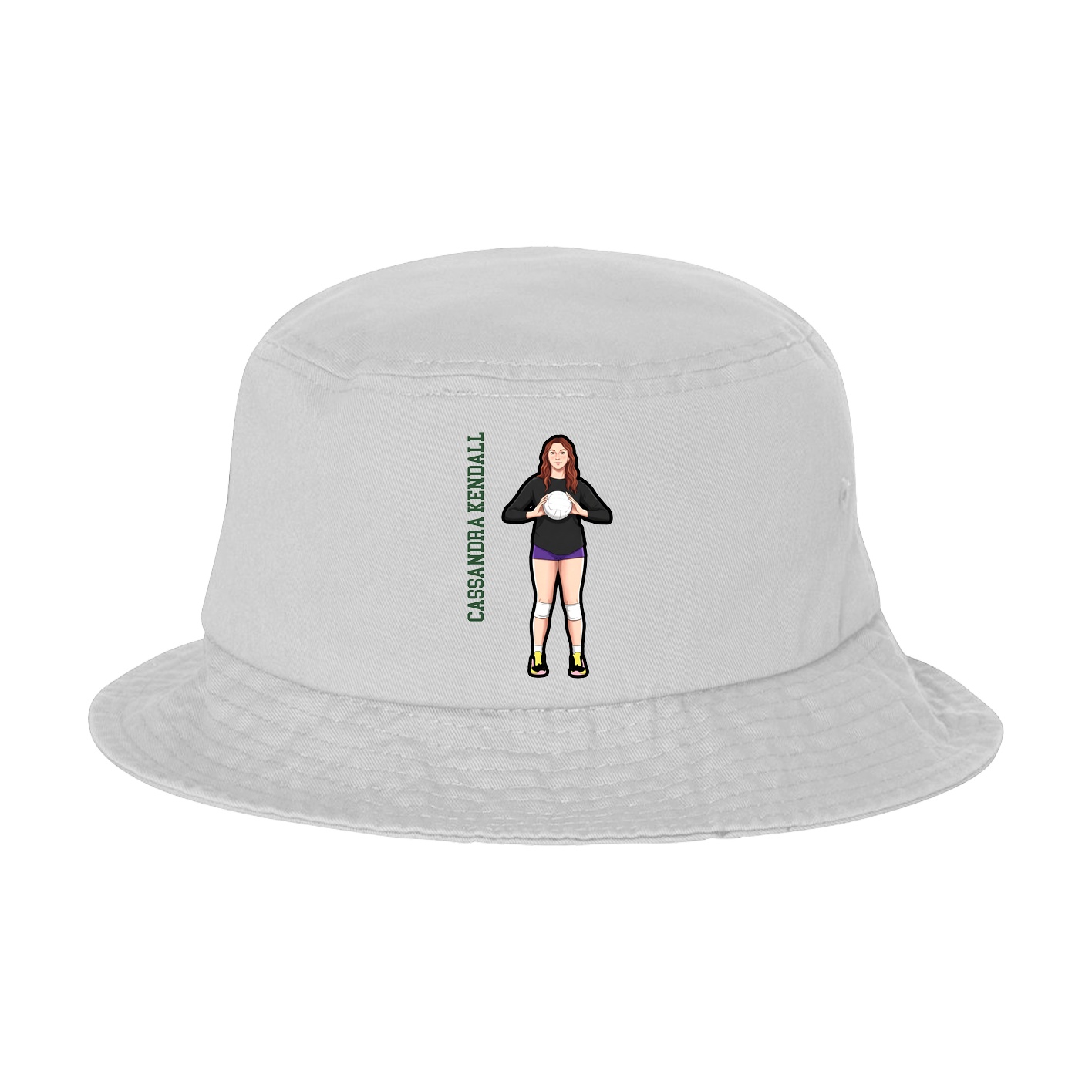 Bucket Cap — Name Vertical in White