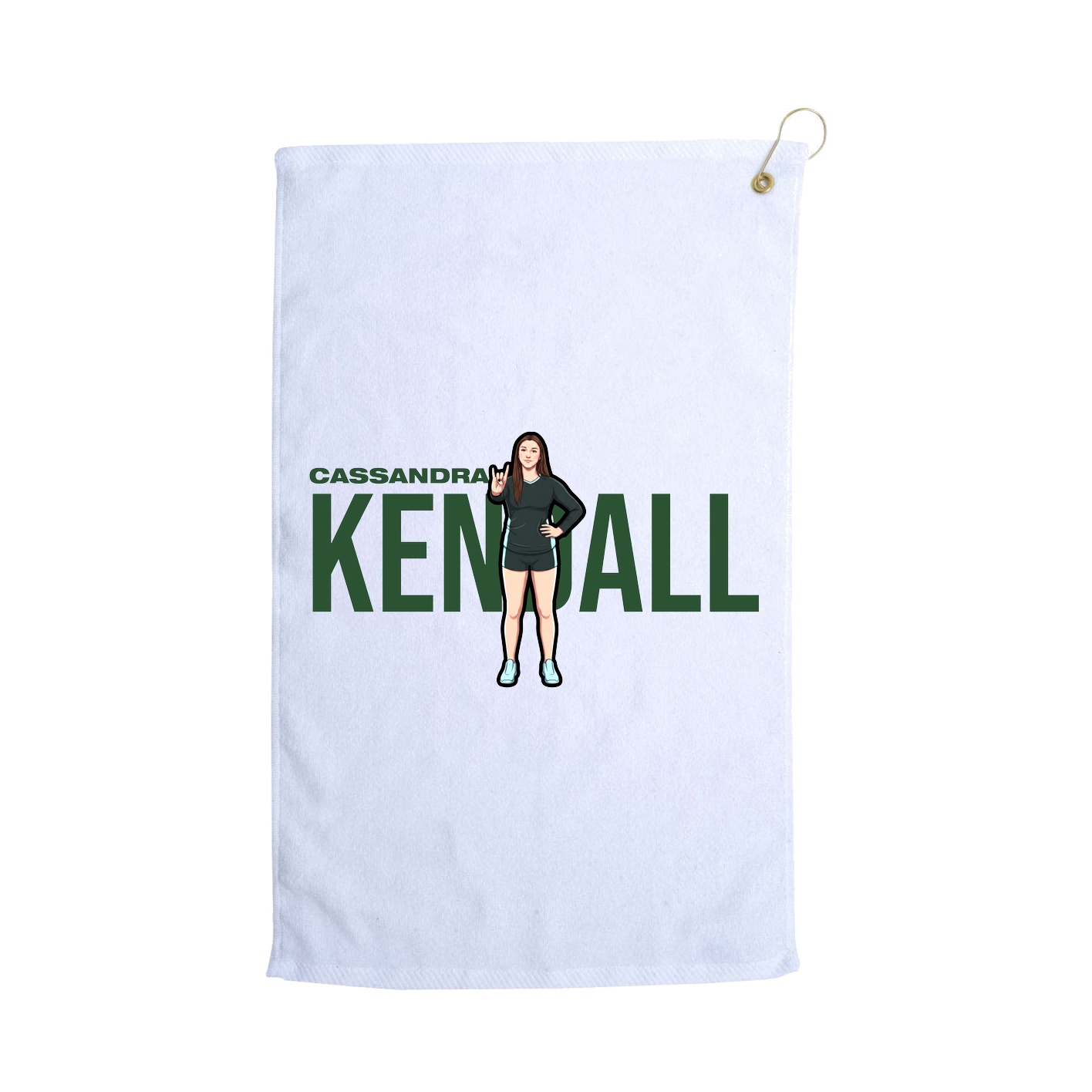 Golf Towel — Player Name in White