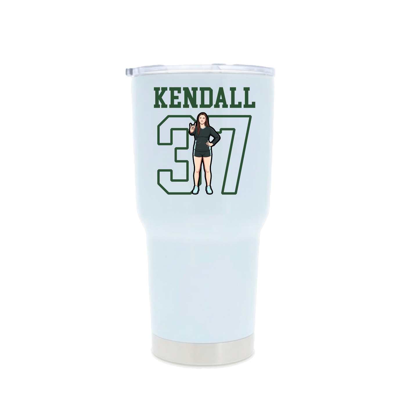 30oz Stainless Steel Tumbler — Shirsey in White
