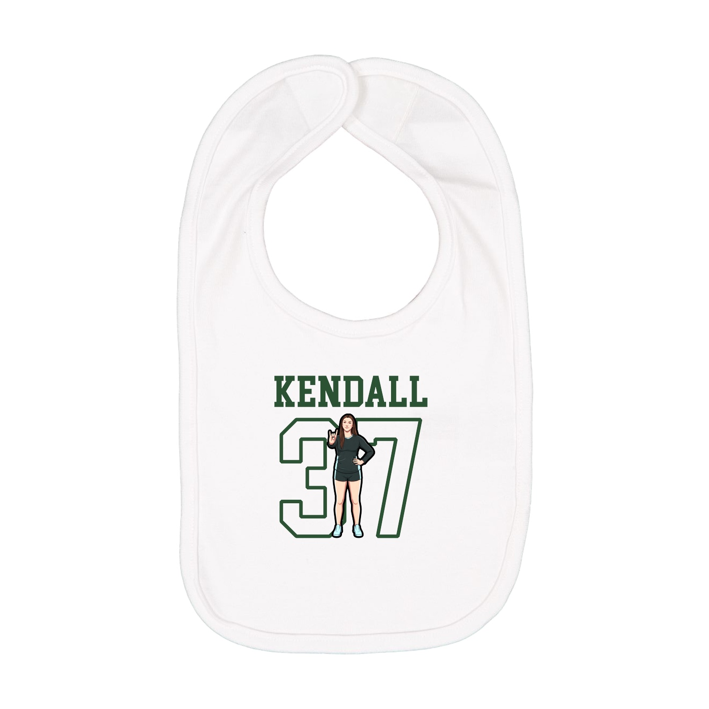 Infant Bib — Shirsey in White