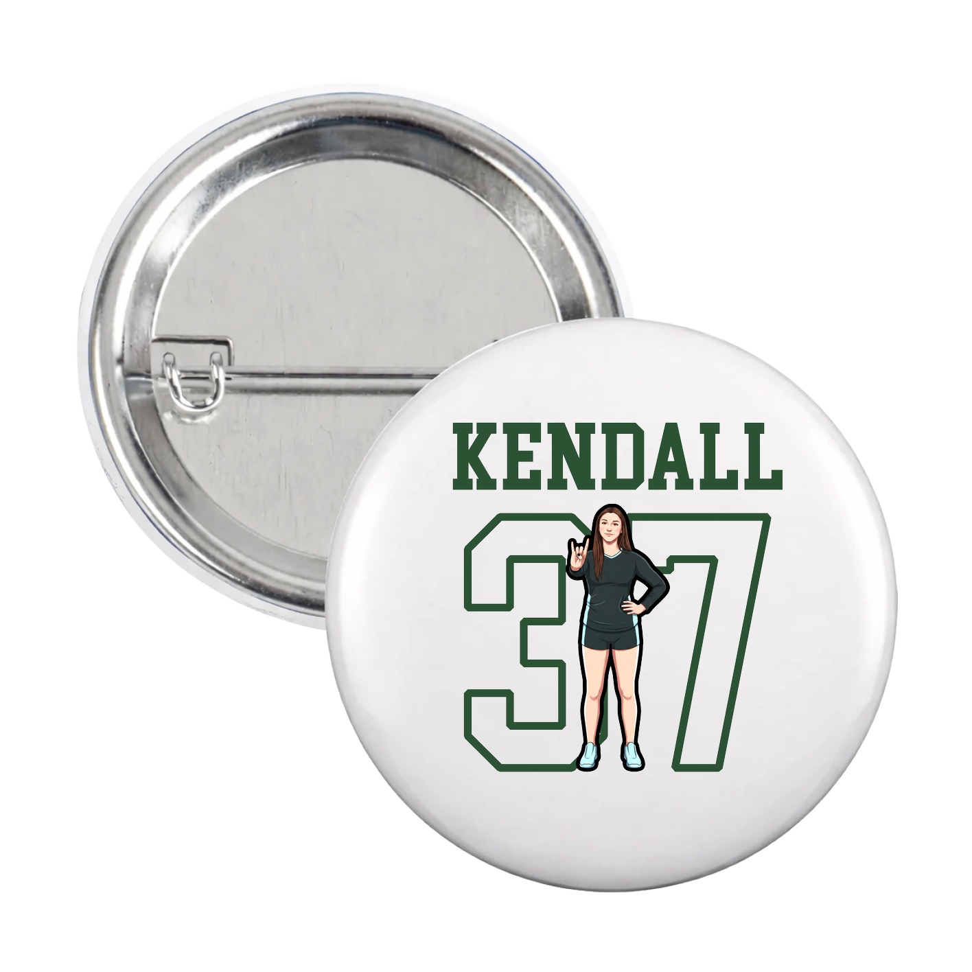 Game Day Button — Shirsey in White