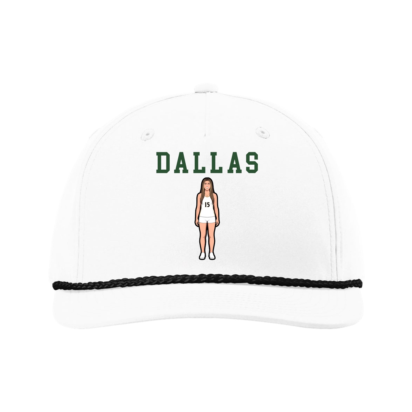 Five-Panel Classic Rope Cap — Shirsey in White