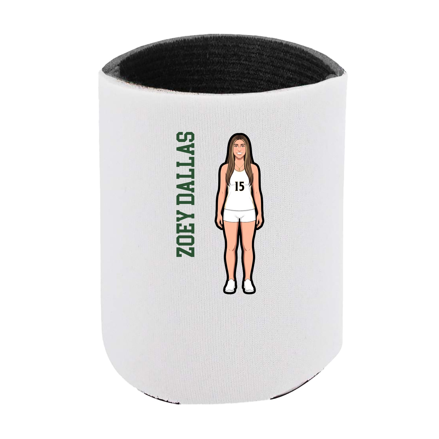 Can Holder — Name Vertical in White