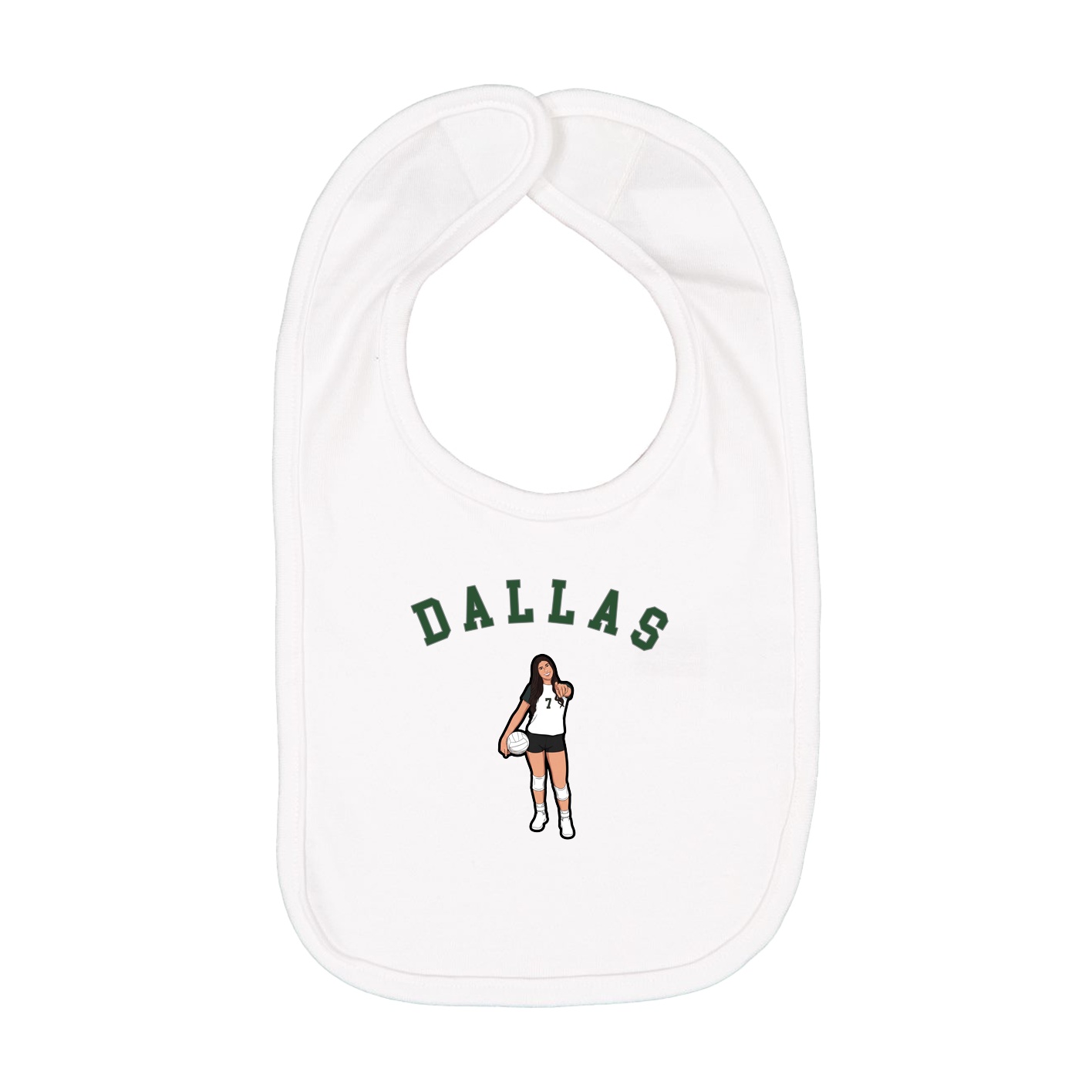 Infant Bib — Shirsey Arch in White
