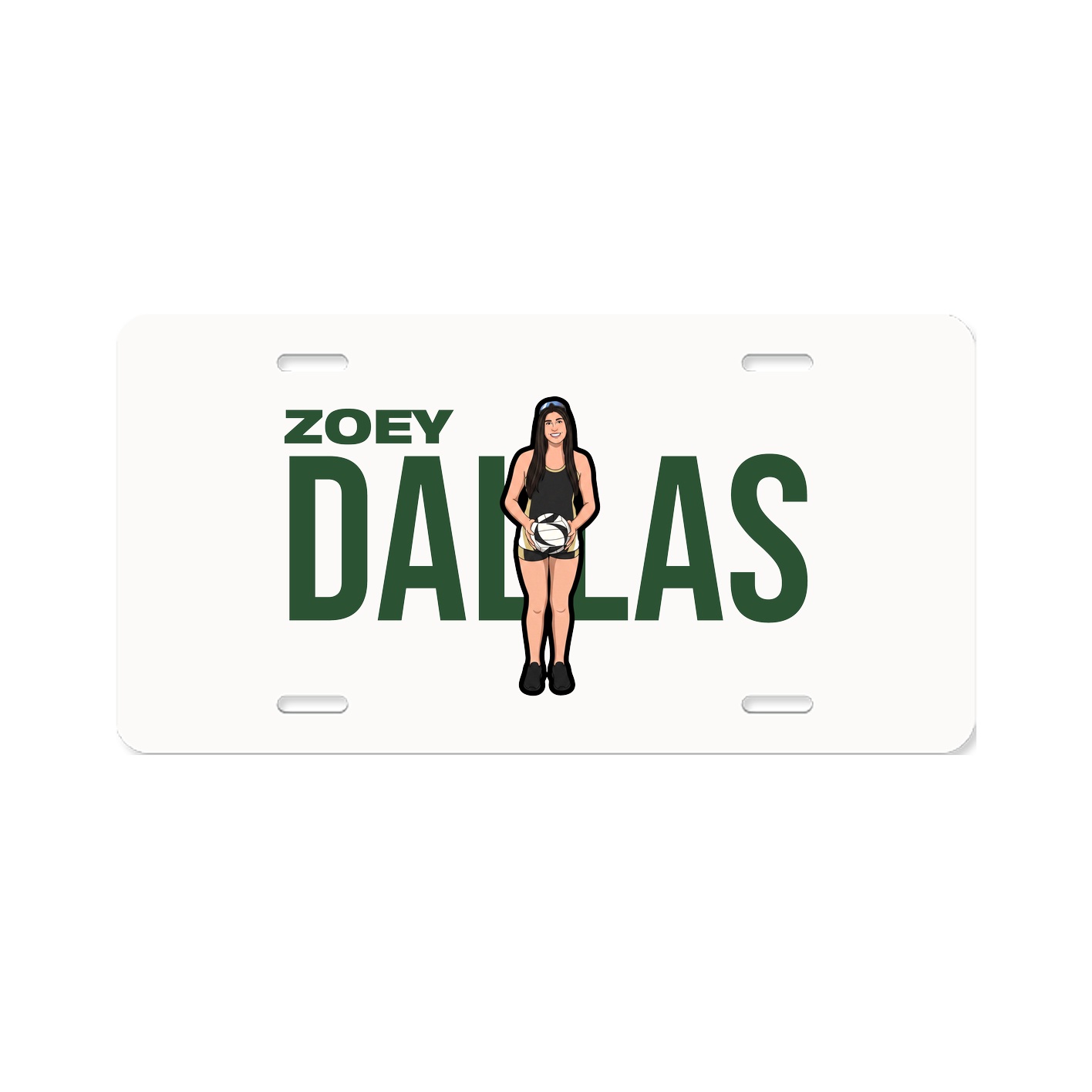 License Plate — Player Name in Classic