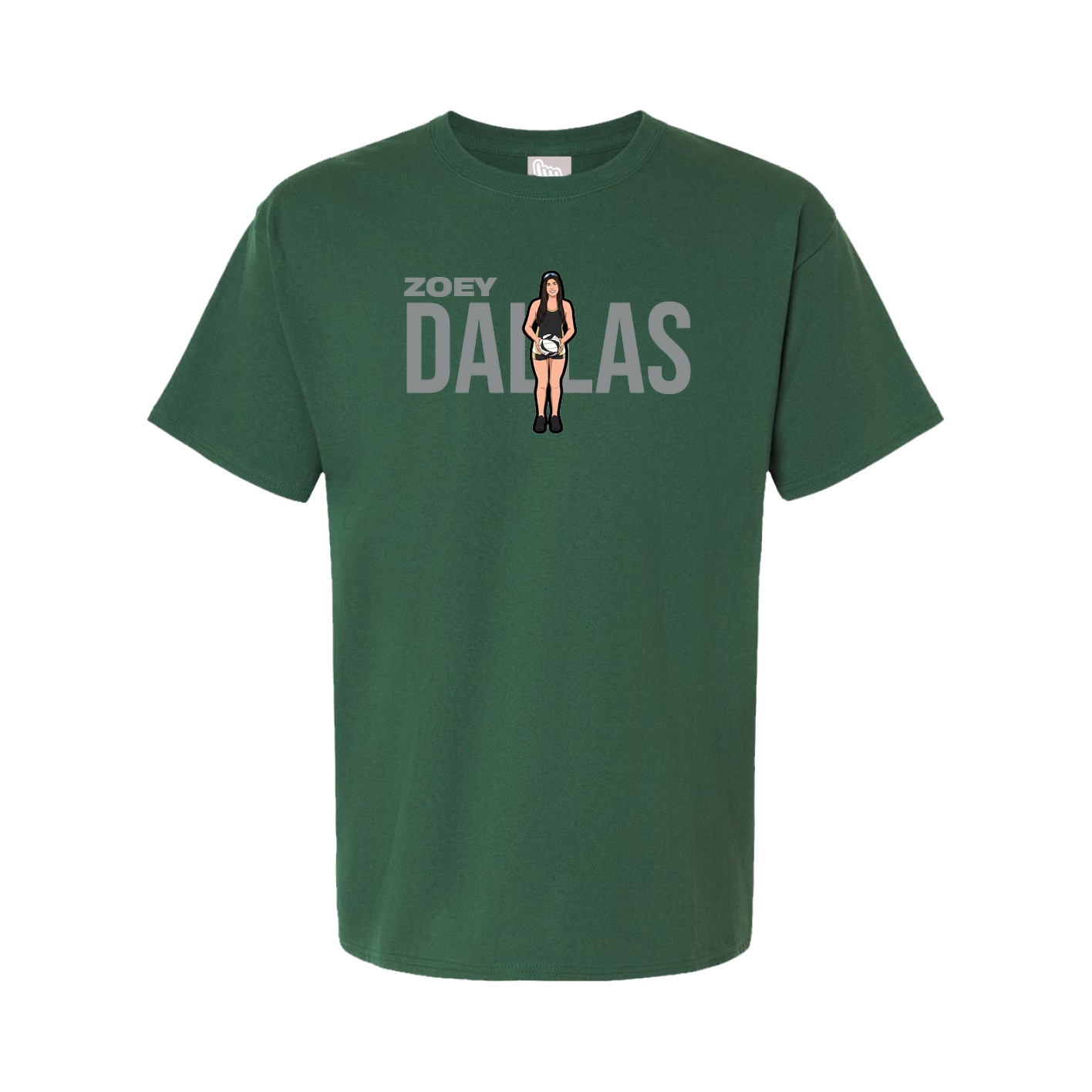 Youth Tee — Player Name in Green
