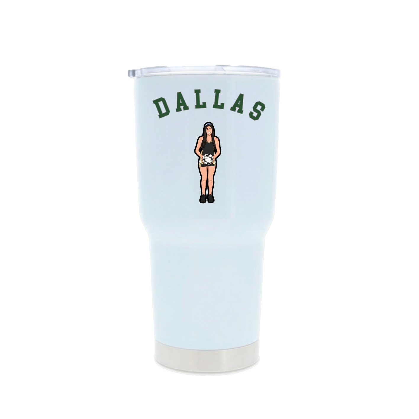 30oz Stainless Steel Tumbler — Shirsey Arch in White