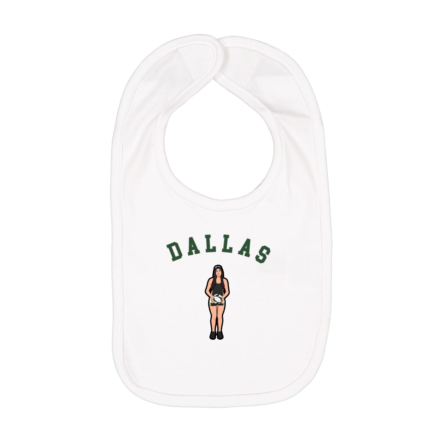Infant Bib — Shirsey Arch in White