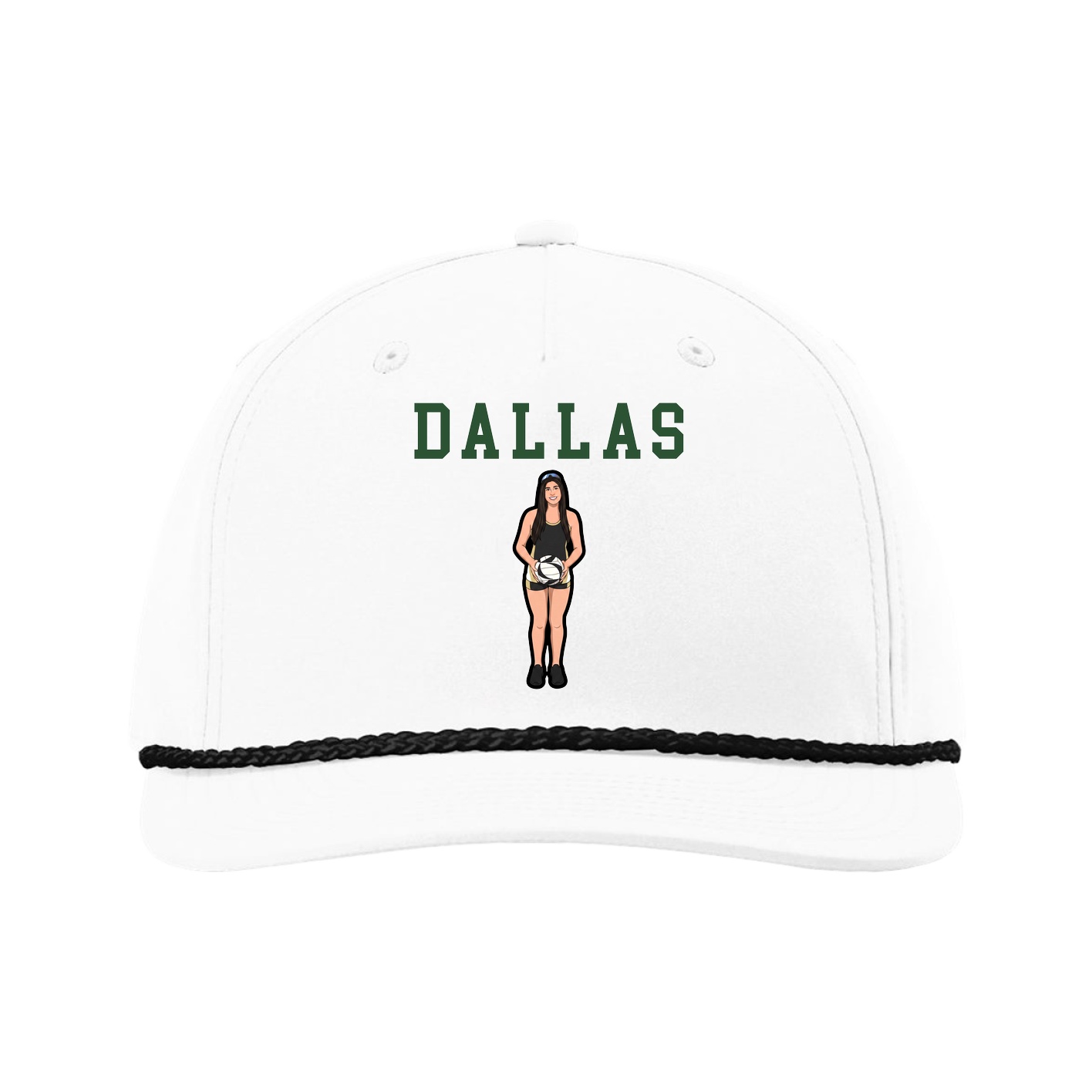 Five-Panel Classic Rope Cap — Shirsey in White