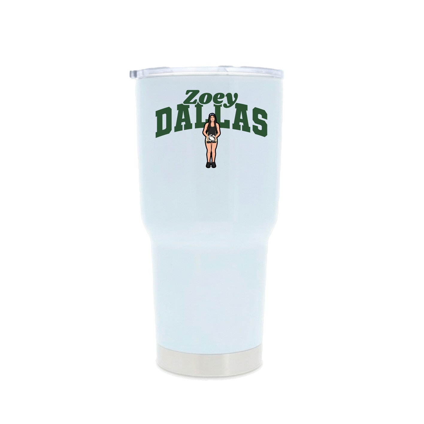 30oz Stainless Steel Tumbler — Signature Arch in White