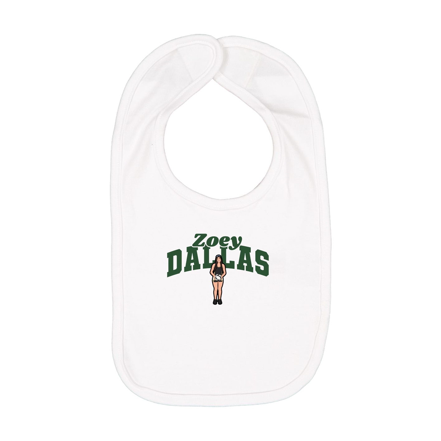 Infant Bib — Signature Arch in White