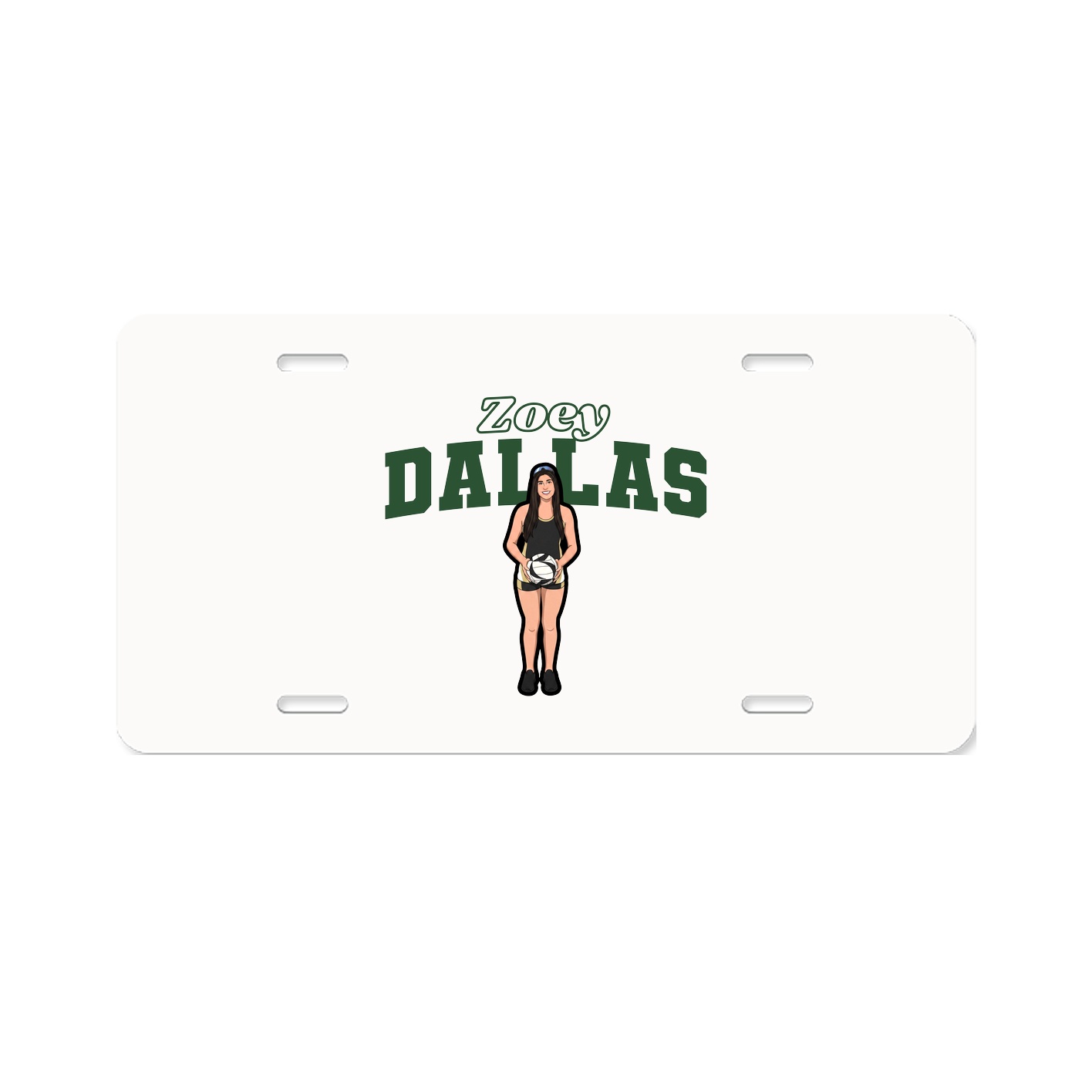 License Plate — Name Arch in Classic