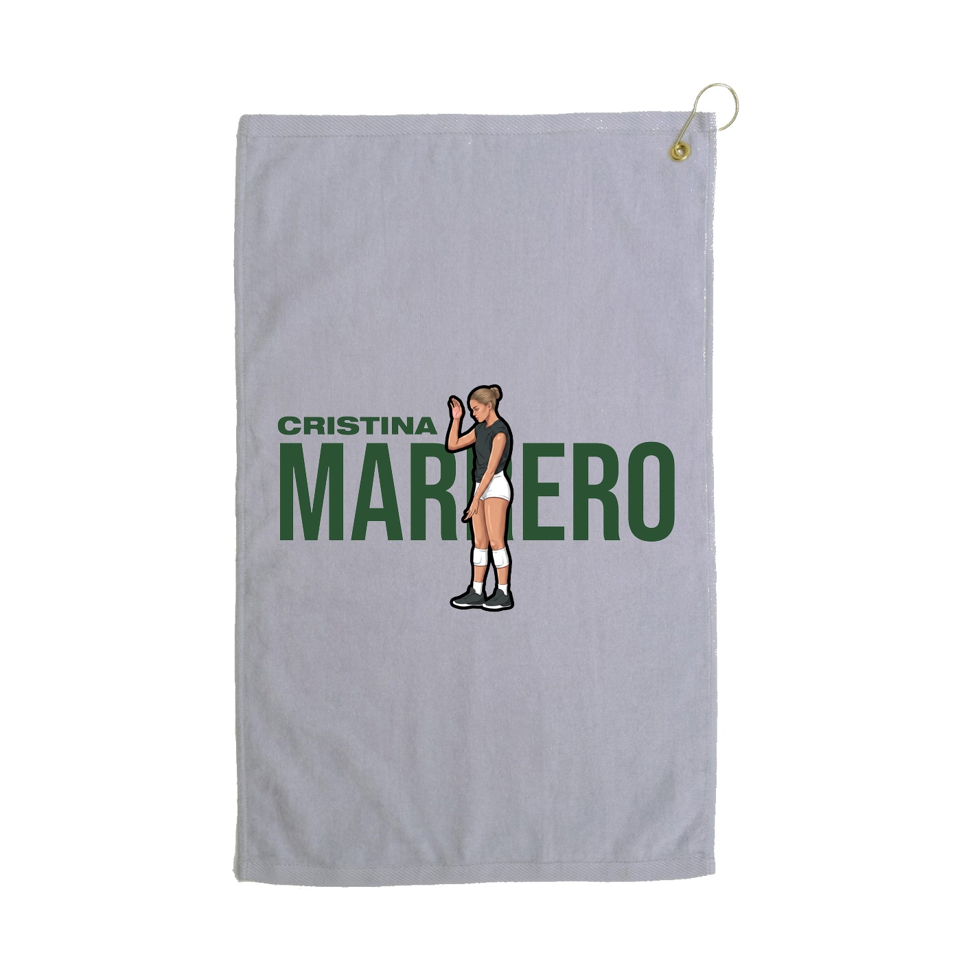 Golf Towel — Player Name in Grey