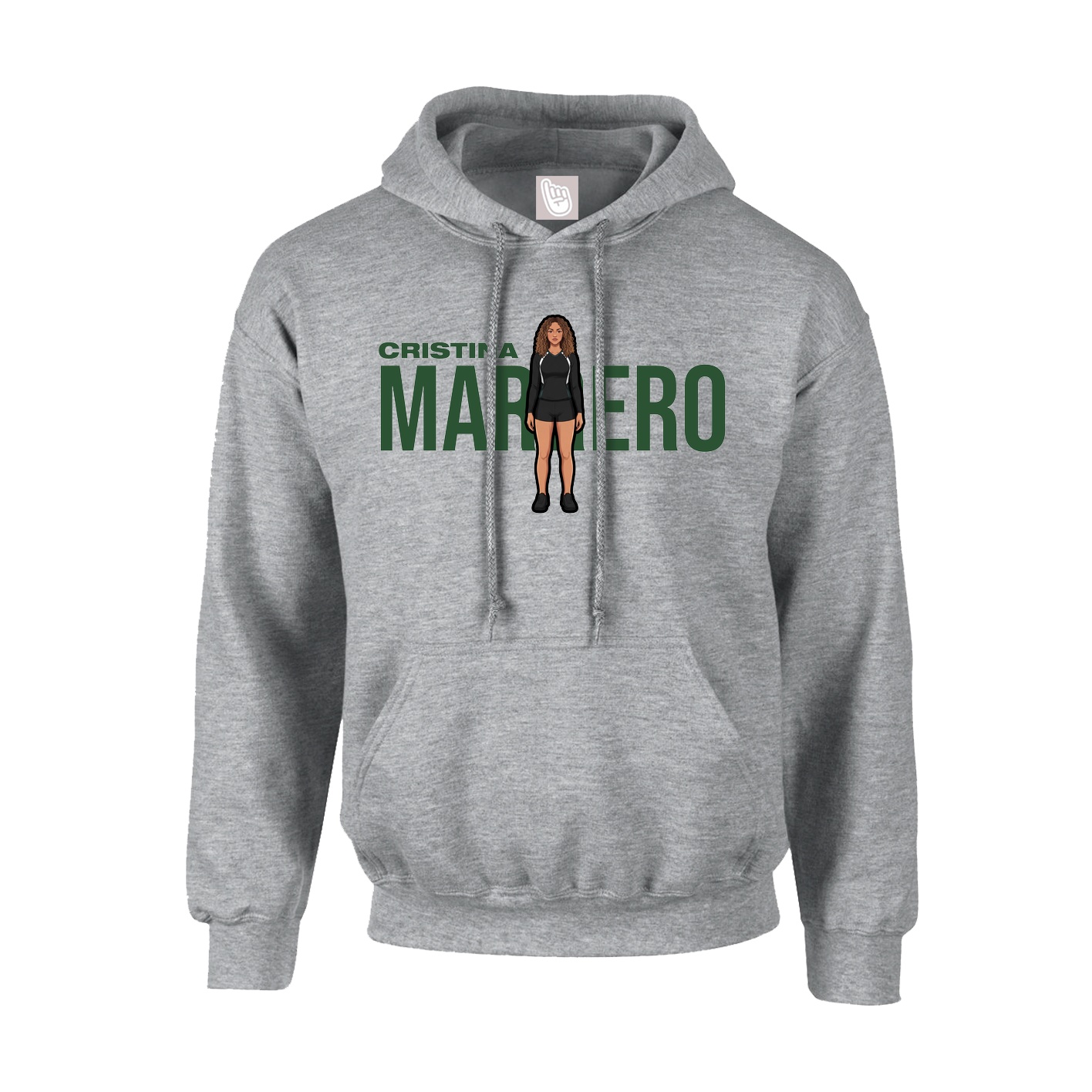 Hoodie — Player Name in Grey