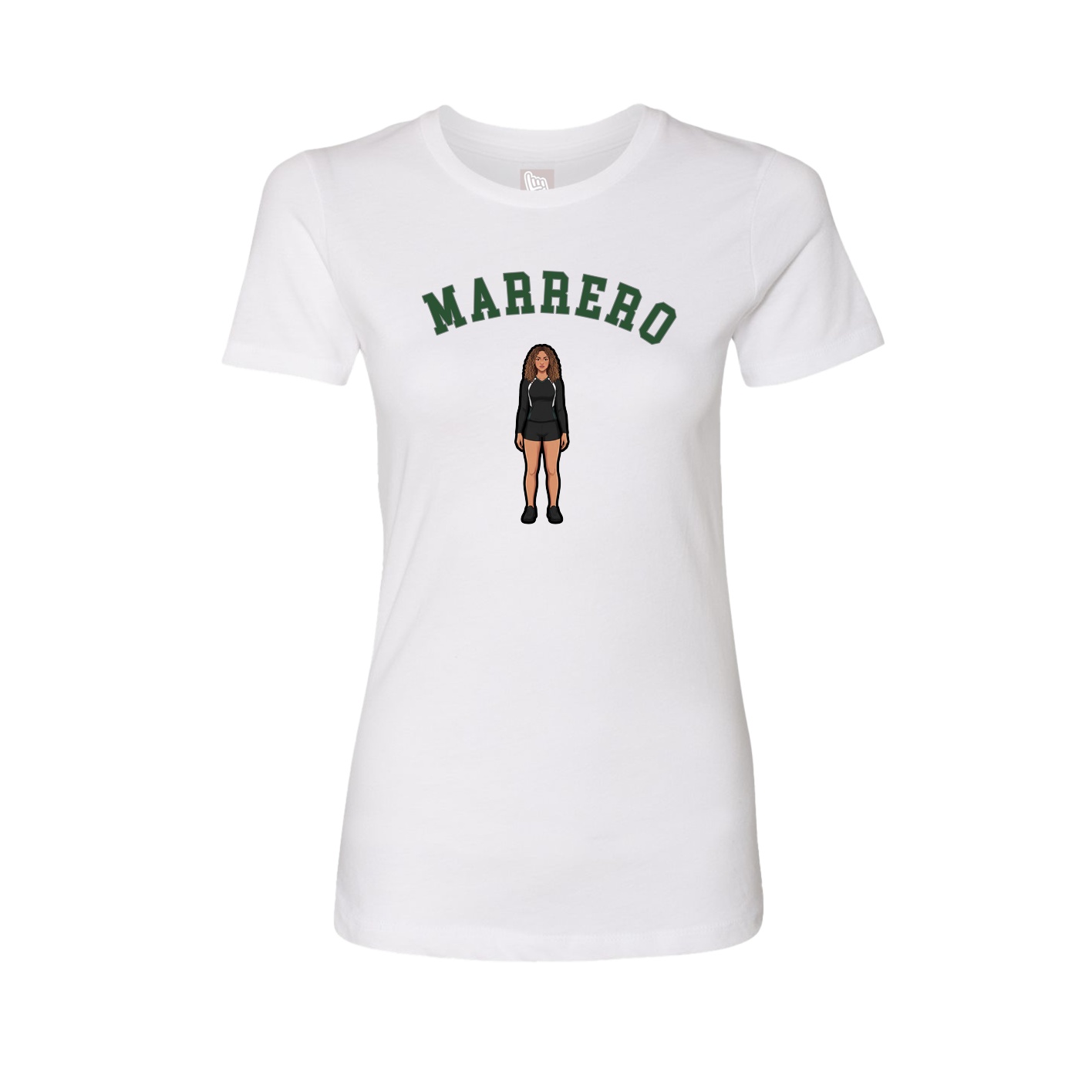 Fitted Women's Tee — Shirsey Arch in White