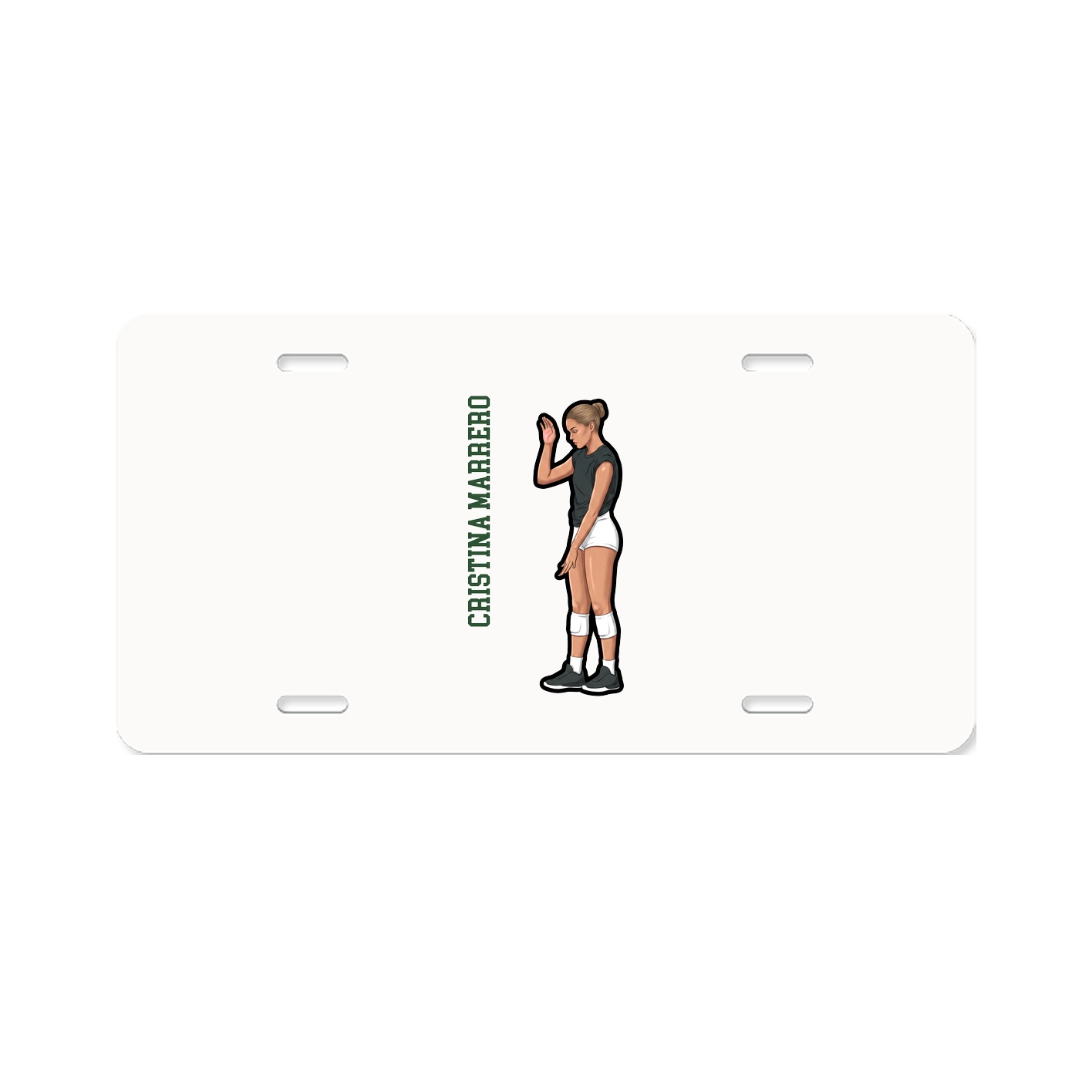 License Plate — Name Vertical in Classic