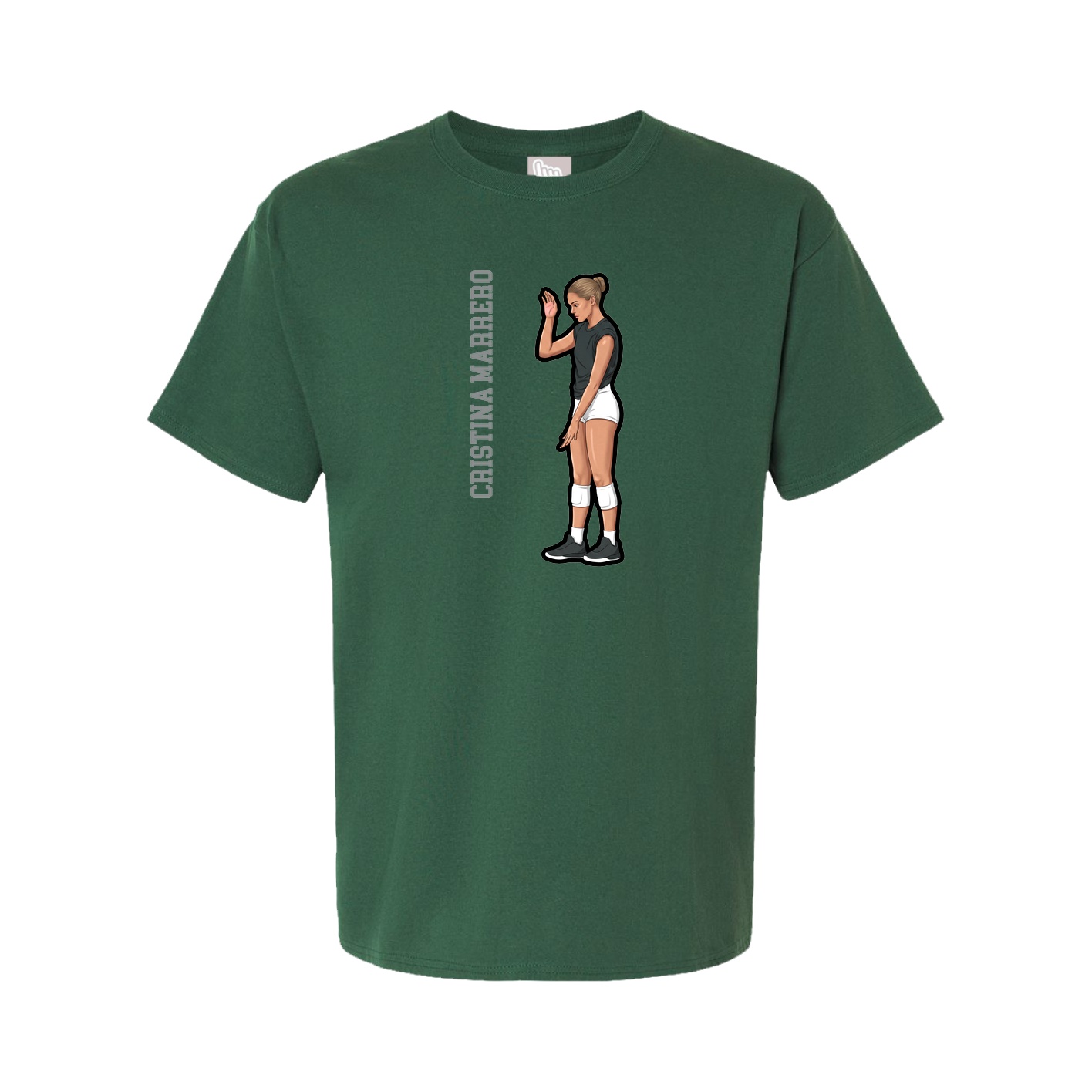 Tee — Name Vertical in Green
