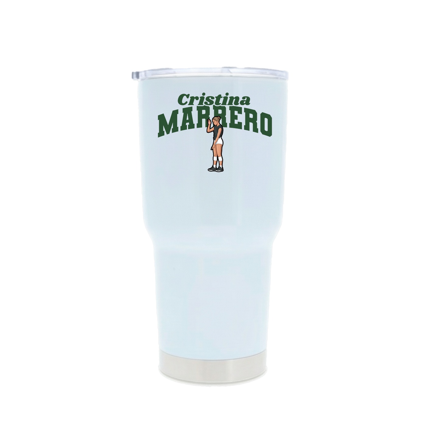 30oz Stainless Steel Tumbler — Signature Arch in White