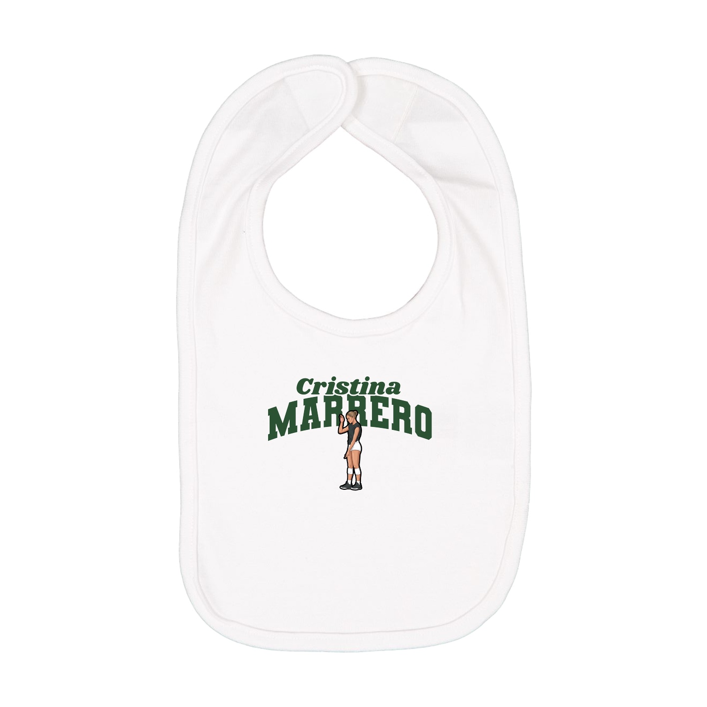 Infant Bib — Signature Arch in White