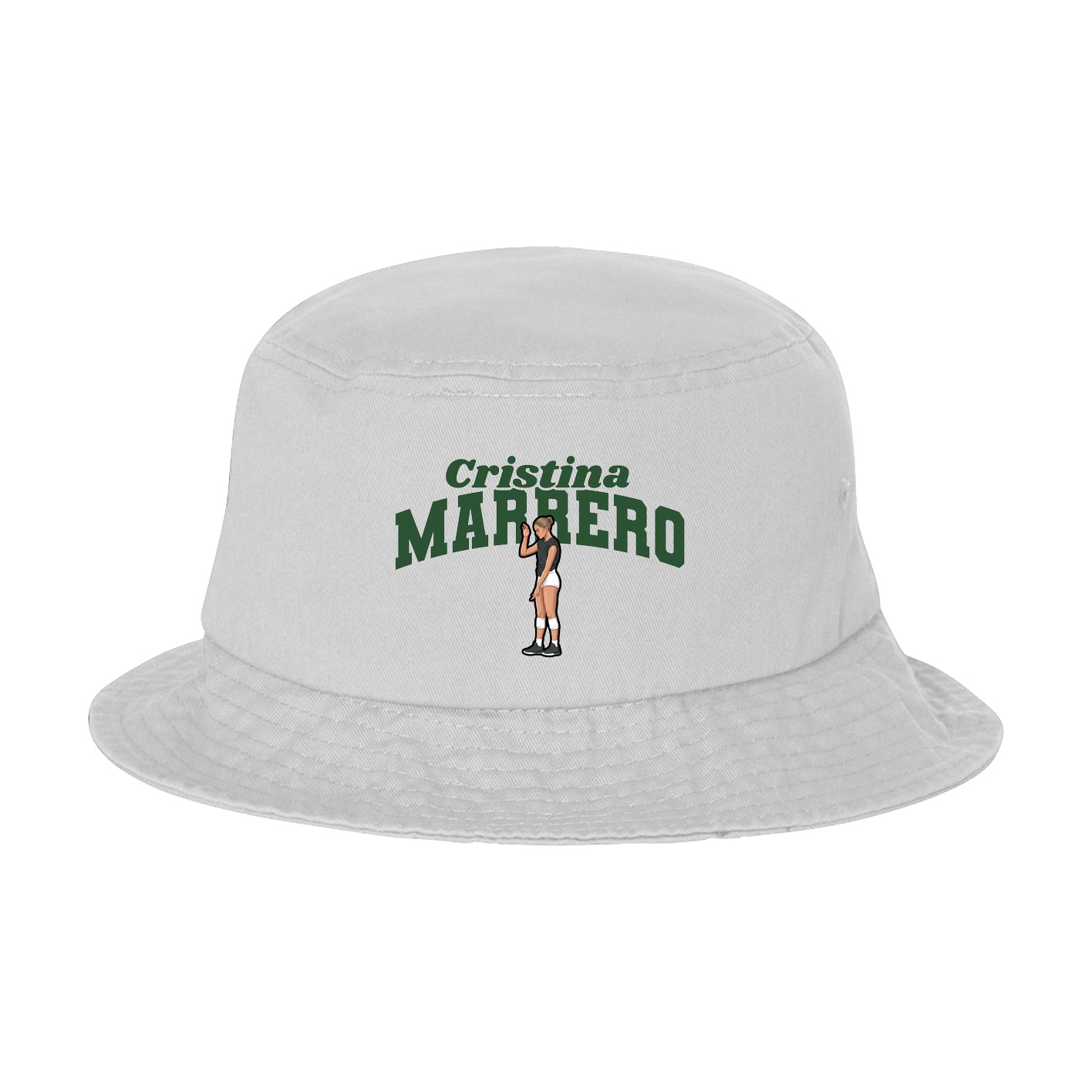 Bucket Cap — Signature Arch in White