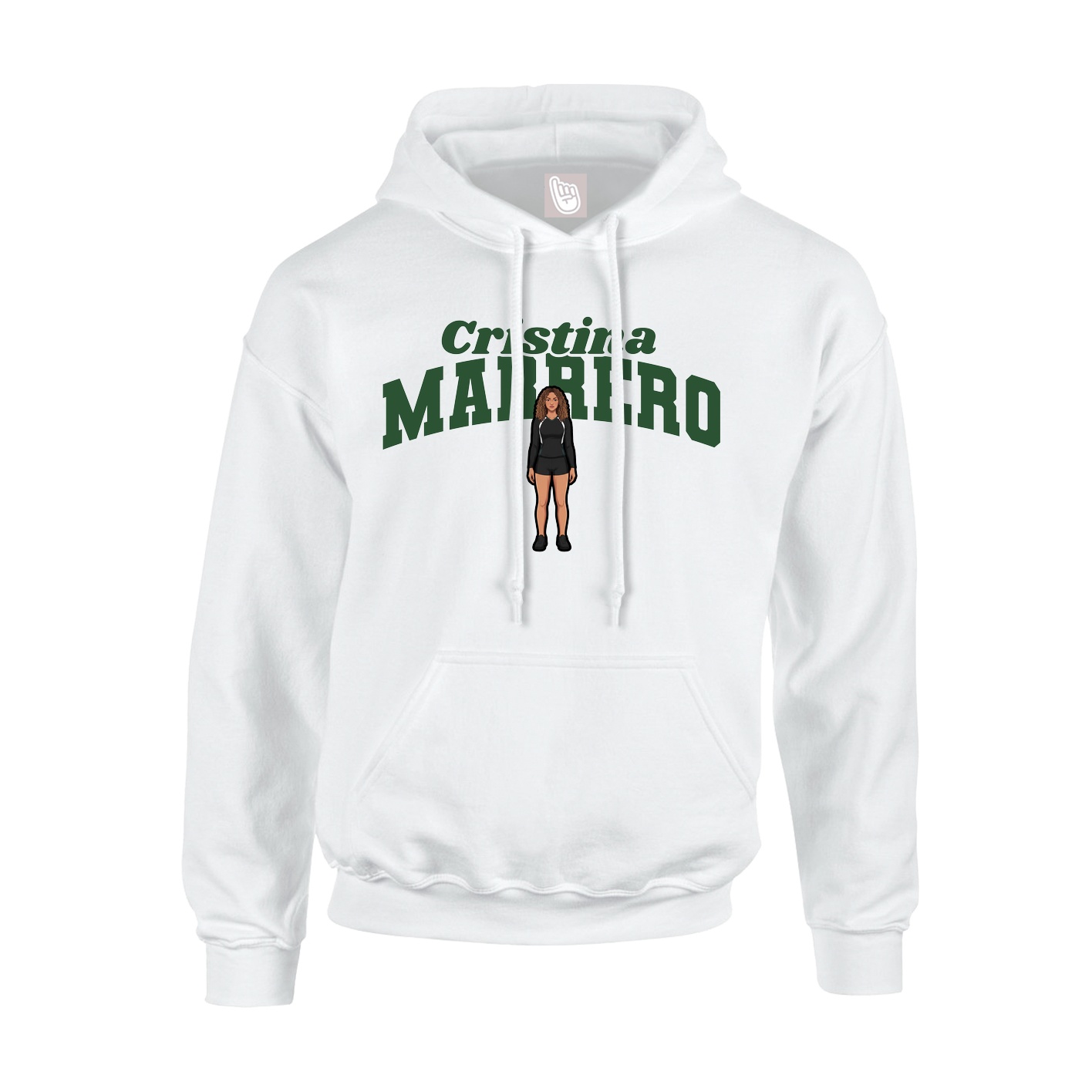Hoodie — Signature Arch in White