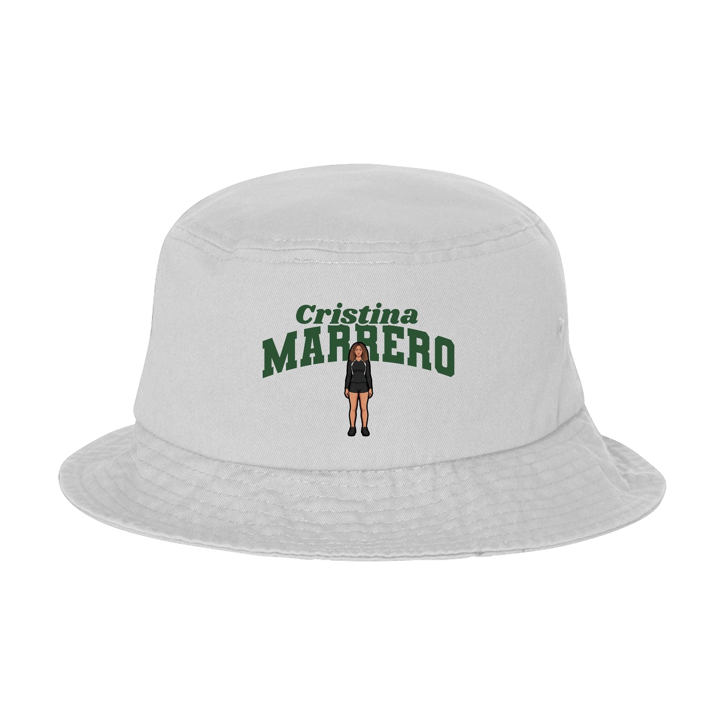 Bucket Cap — Signature Arch in White