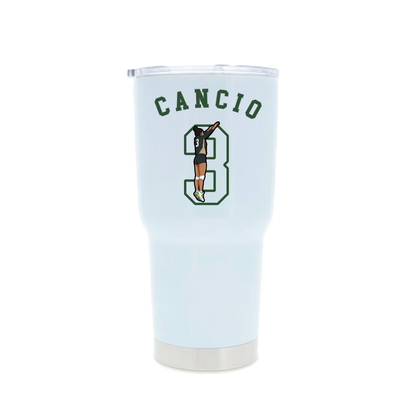 30oz Stainless Steel Tumbler — Shirsey Arch in White