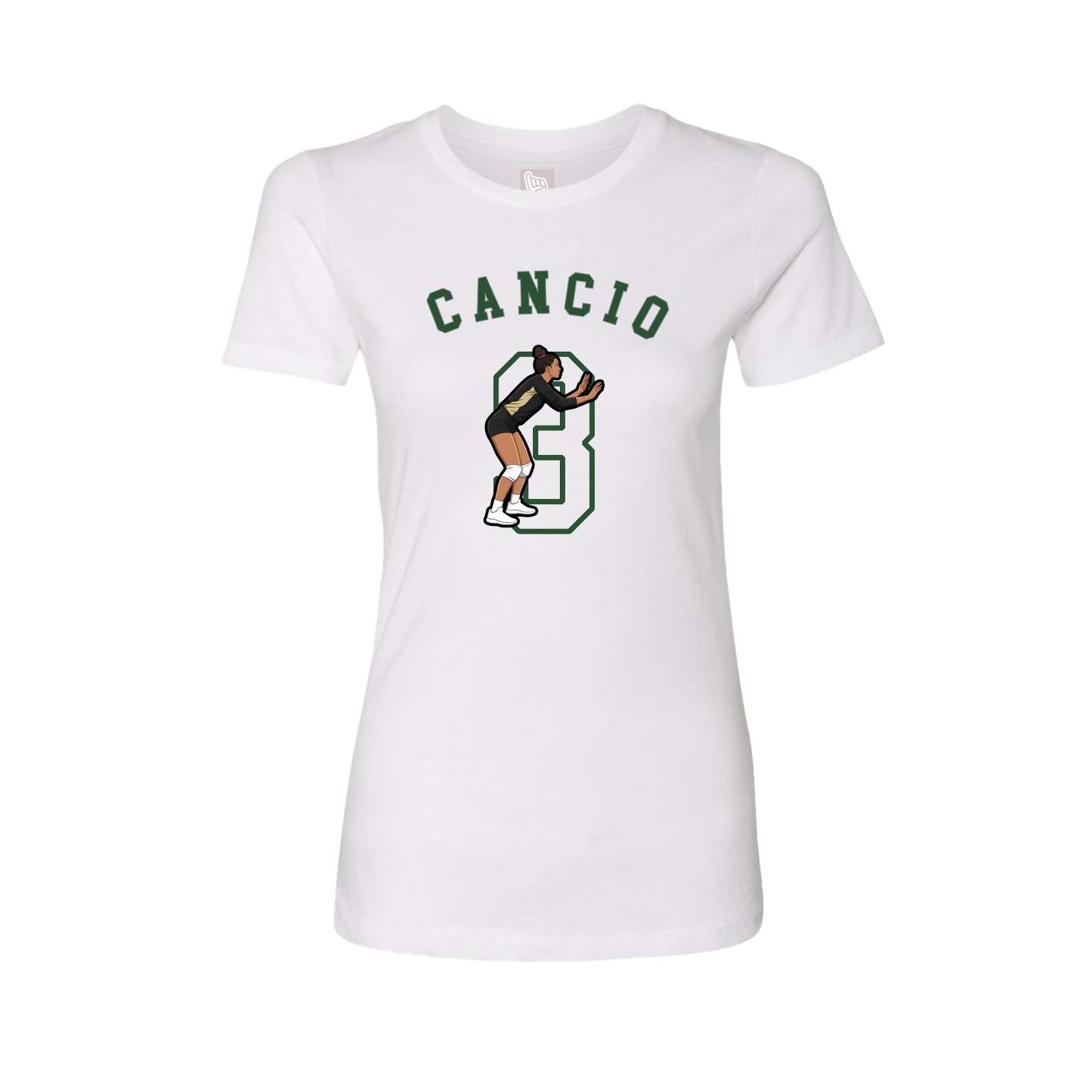 Fitted Women's Tee — Shirsey Arch in White
