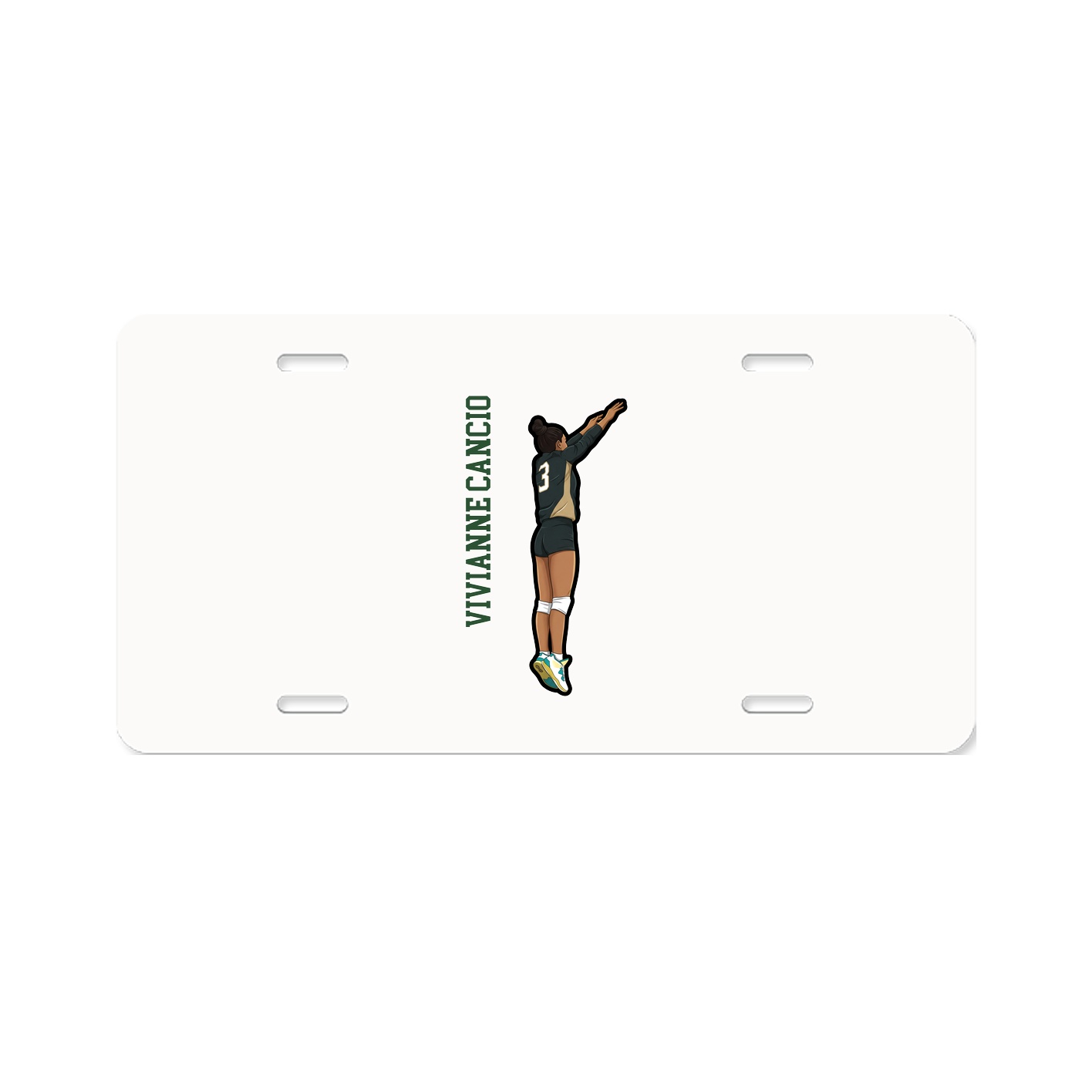 License Plate — Name Vertical in Classic