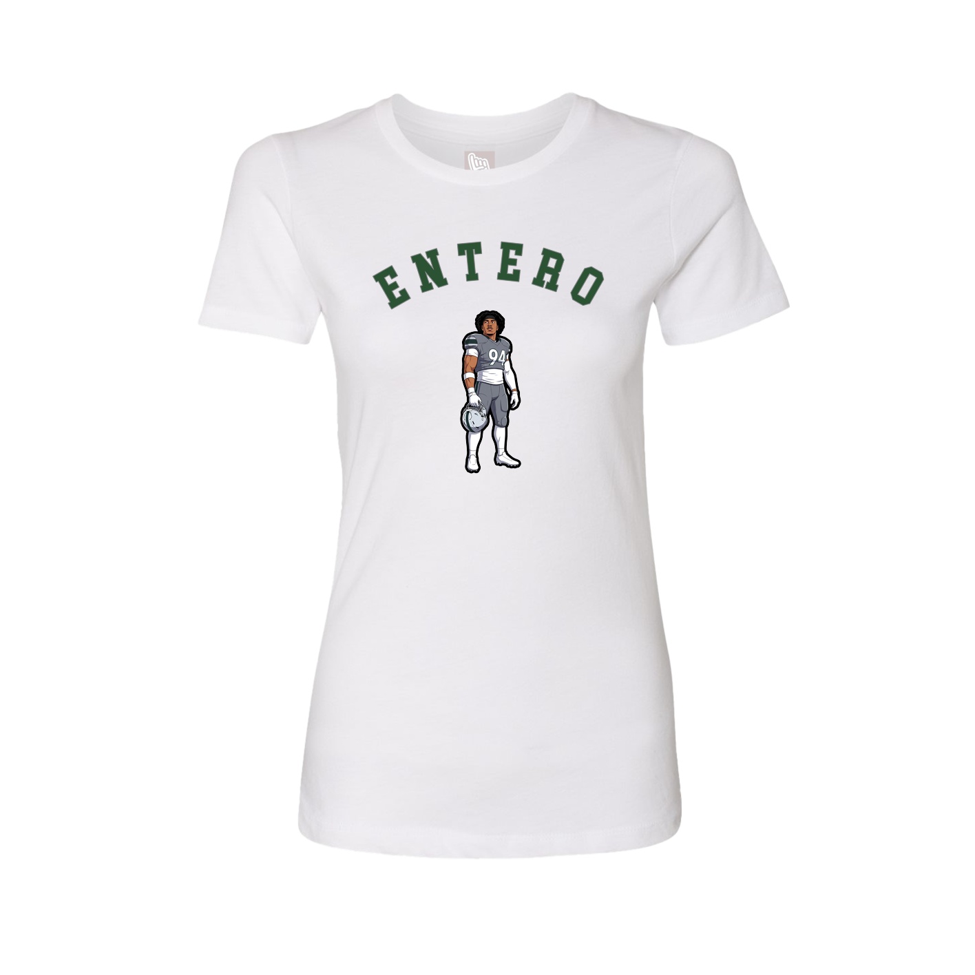 Fitted Women's Tee — Shirsey Arch in White
