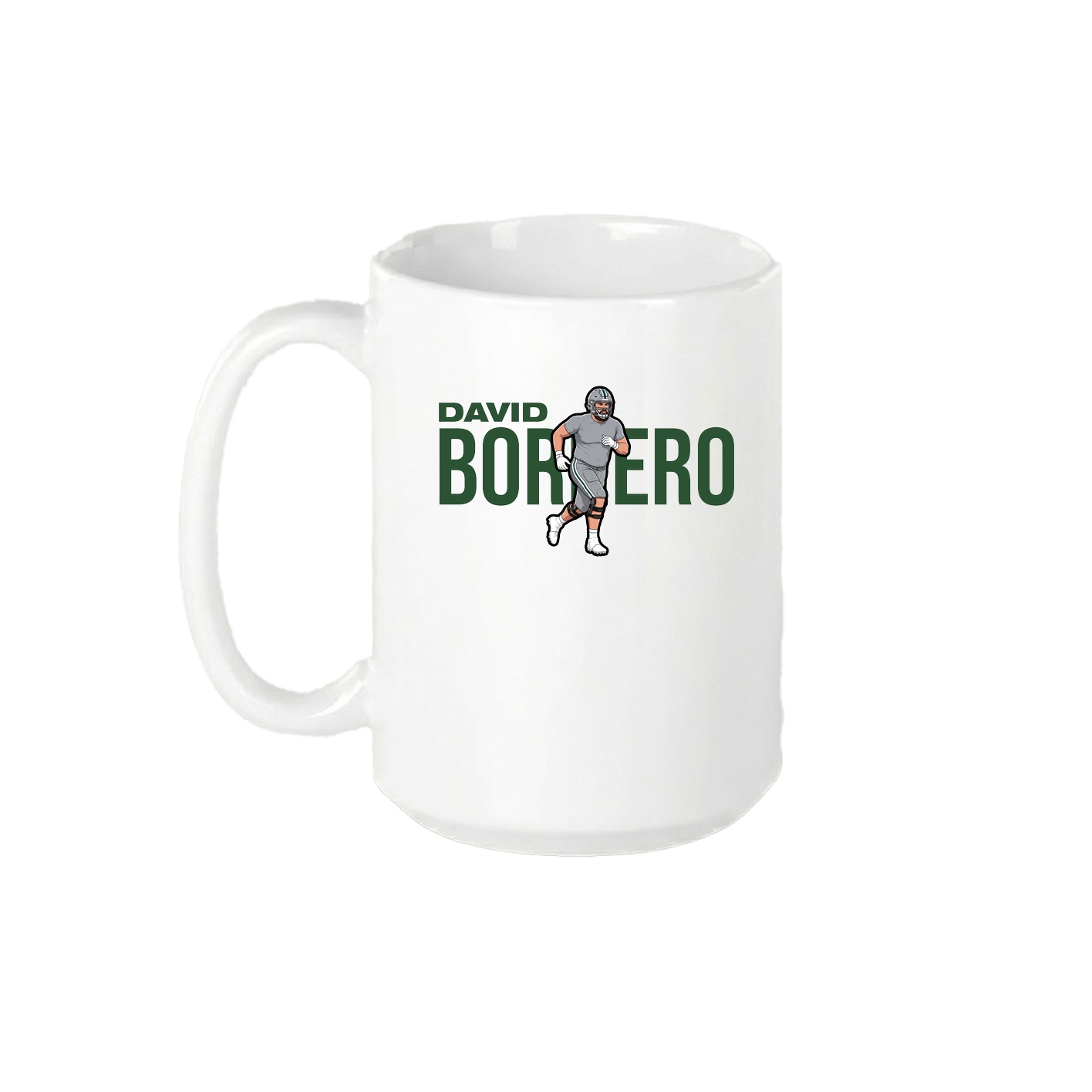 15oz Coffee Mug — Player Name in White