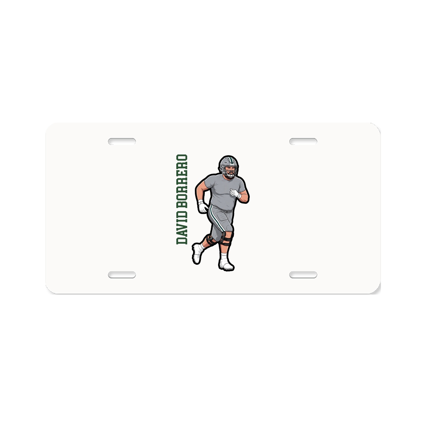 License Plate — Name Vertical in Classic
