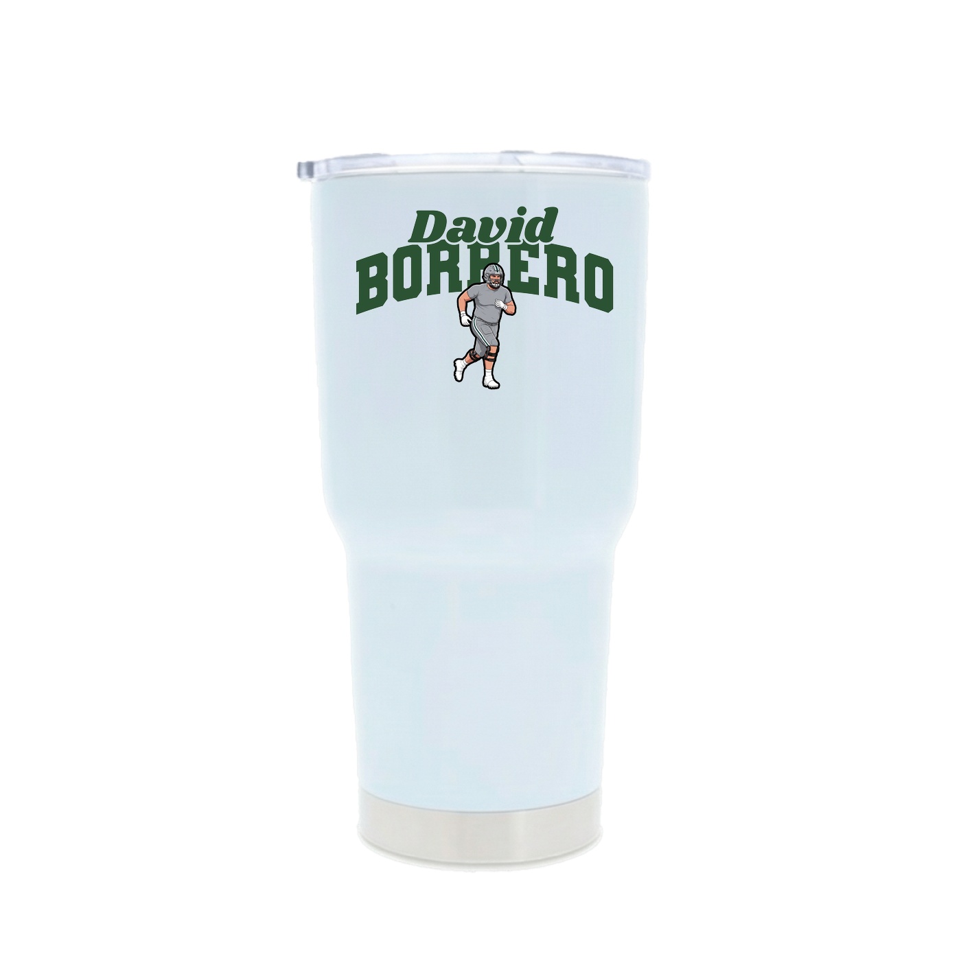 30oz Stainless Steel Tumbler — Signature Arch in White
