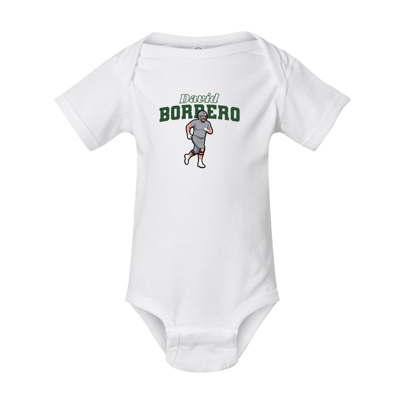 Baby Onesie — Name Arch in White