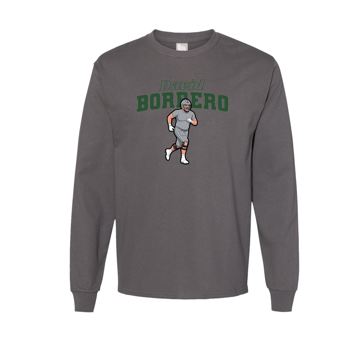 Long Sleeve Tee — Name Arch in Grey
