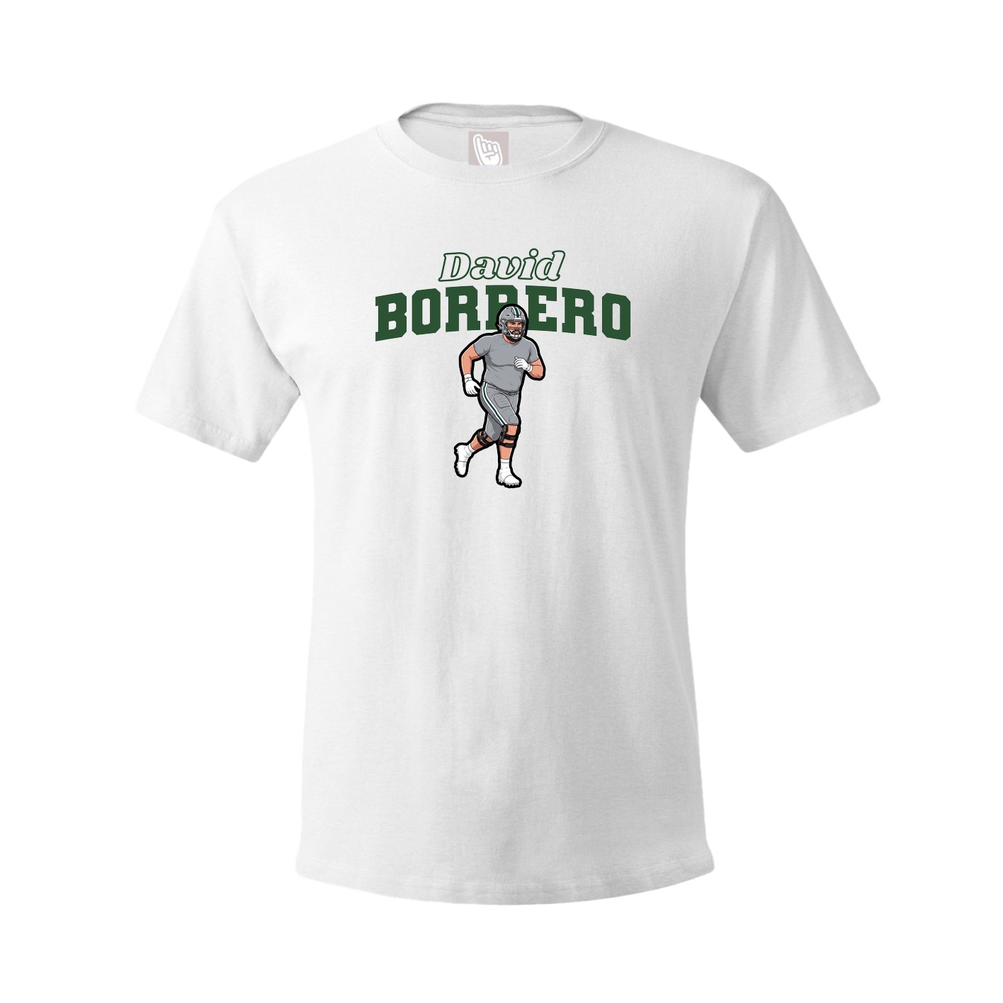 Youth Tee — Name Arch in White