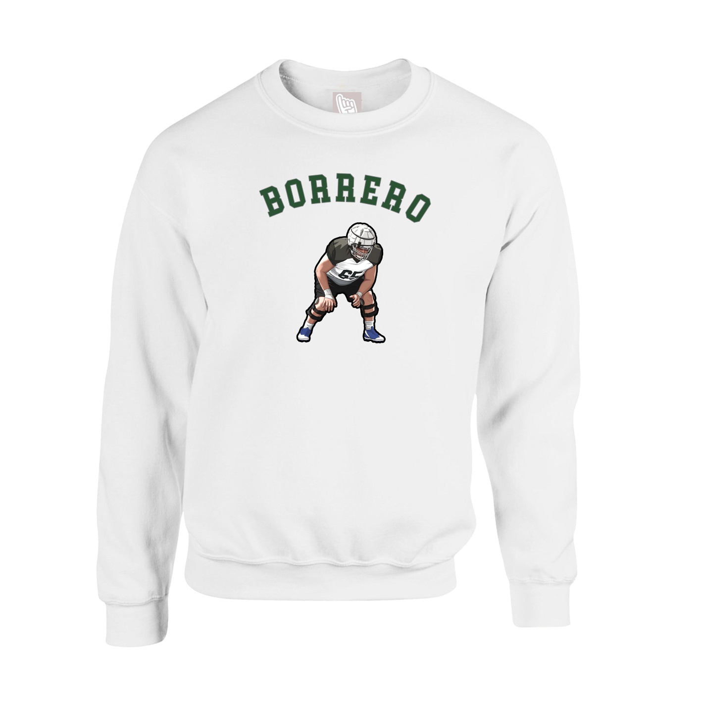 Fleece Crew — Shirsey Arch in White
