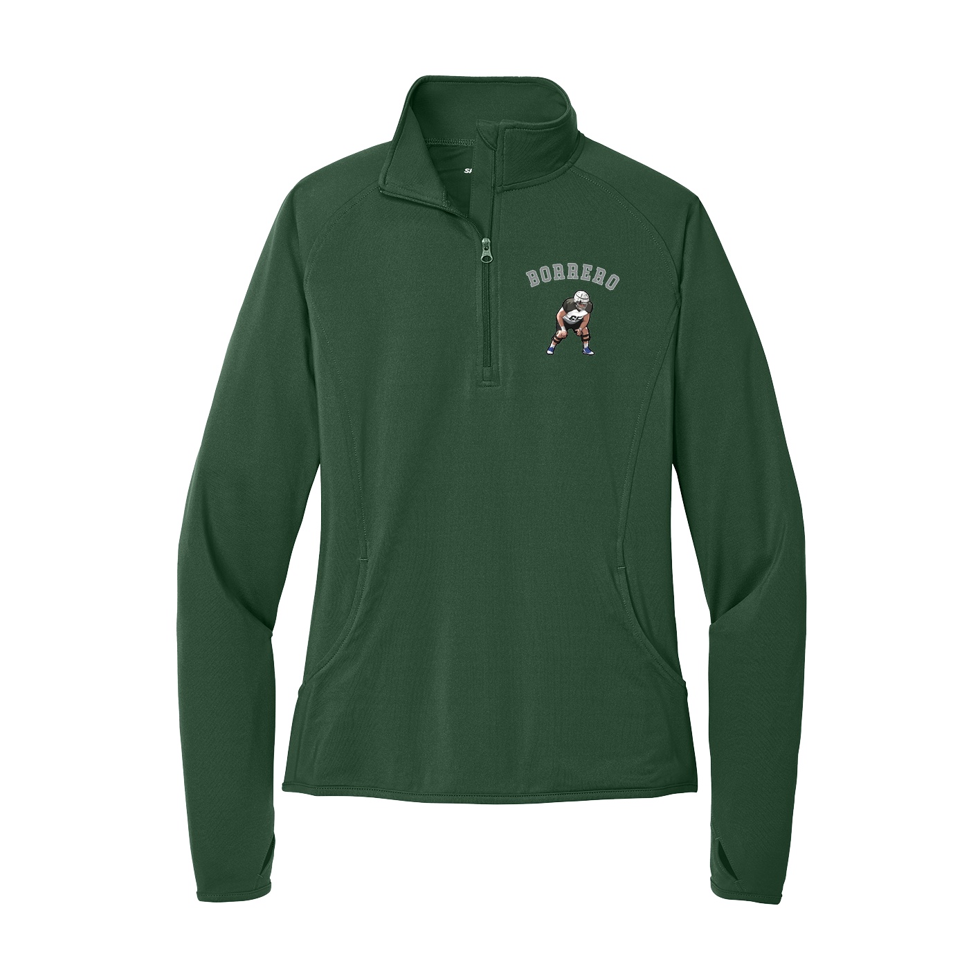 Women's Q-Zip Pullover — Shirsey Arch in Green
