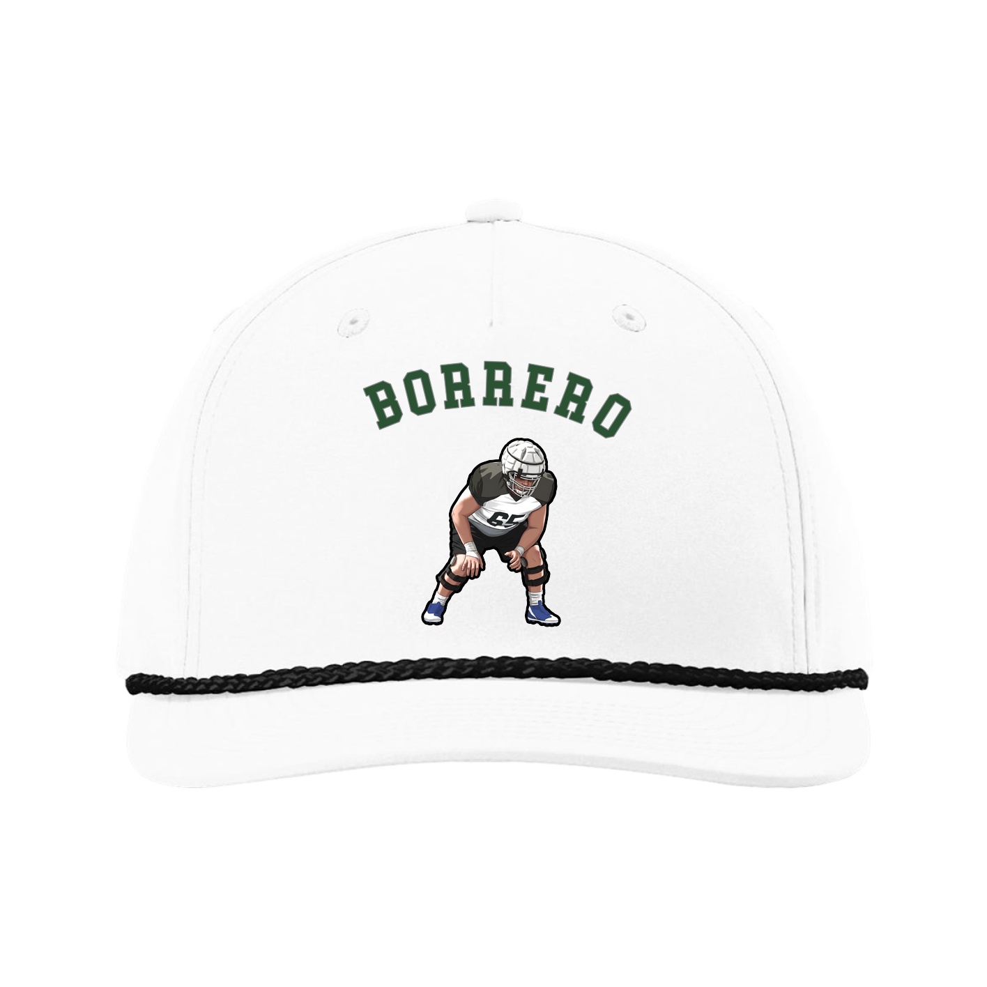 Five-Panel Classic Rope Cap — Shirsey Arch in White